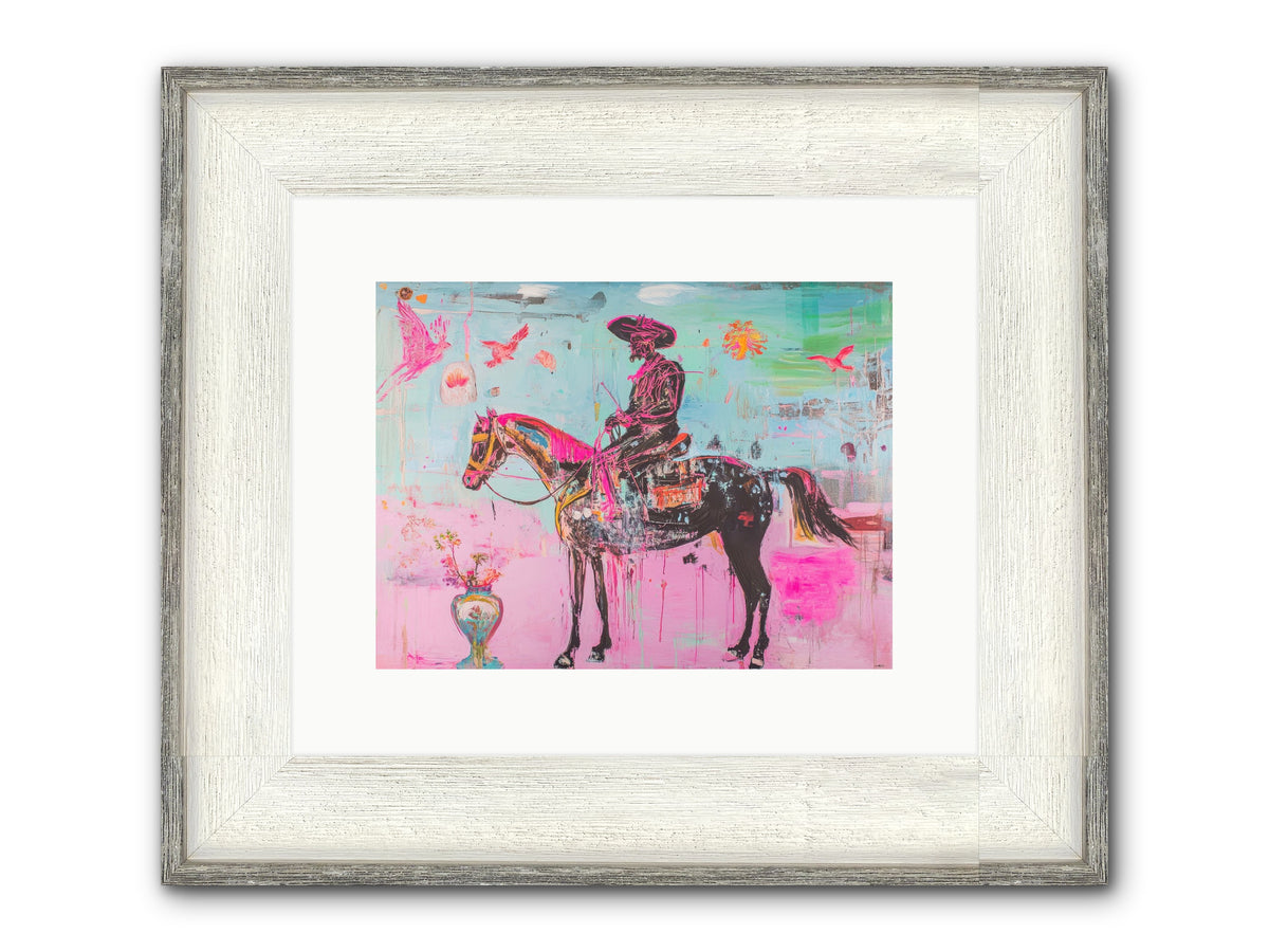 Prairie Thunderstorm Framed Print - Driftwood White 12x9