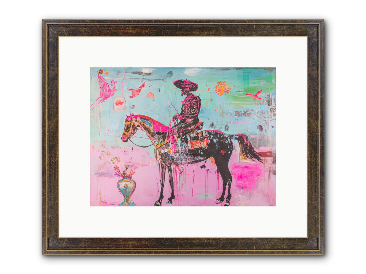 Prairie Thunderstorm Framed Print - Slimwoods Black/Gold 12x9