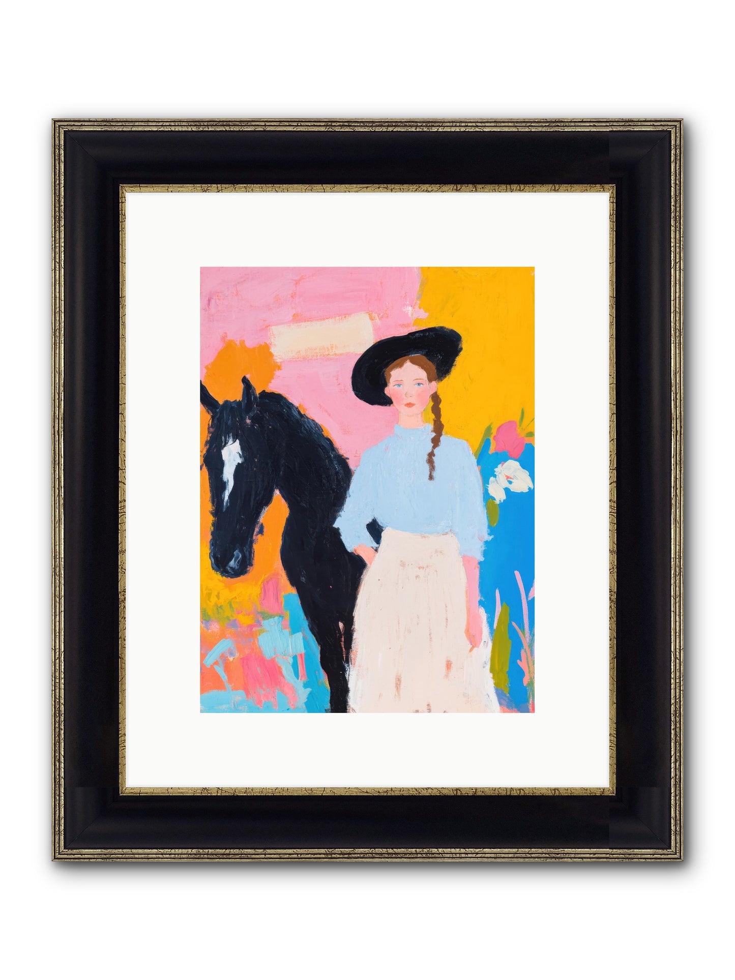 Prairie Wind Framed Print - Black & Gold 9x12
