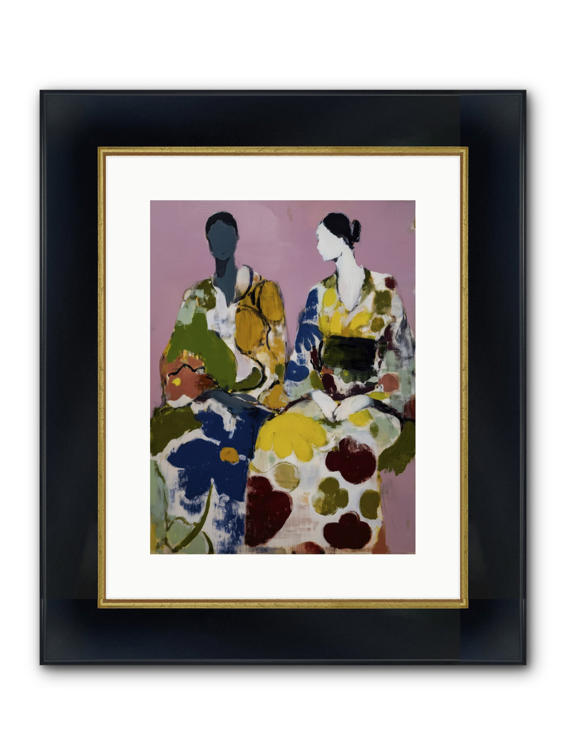 Prelude Framed Print - Wide Black w/Gold 12x16