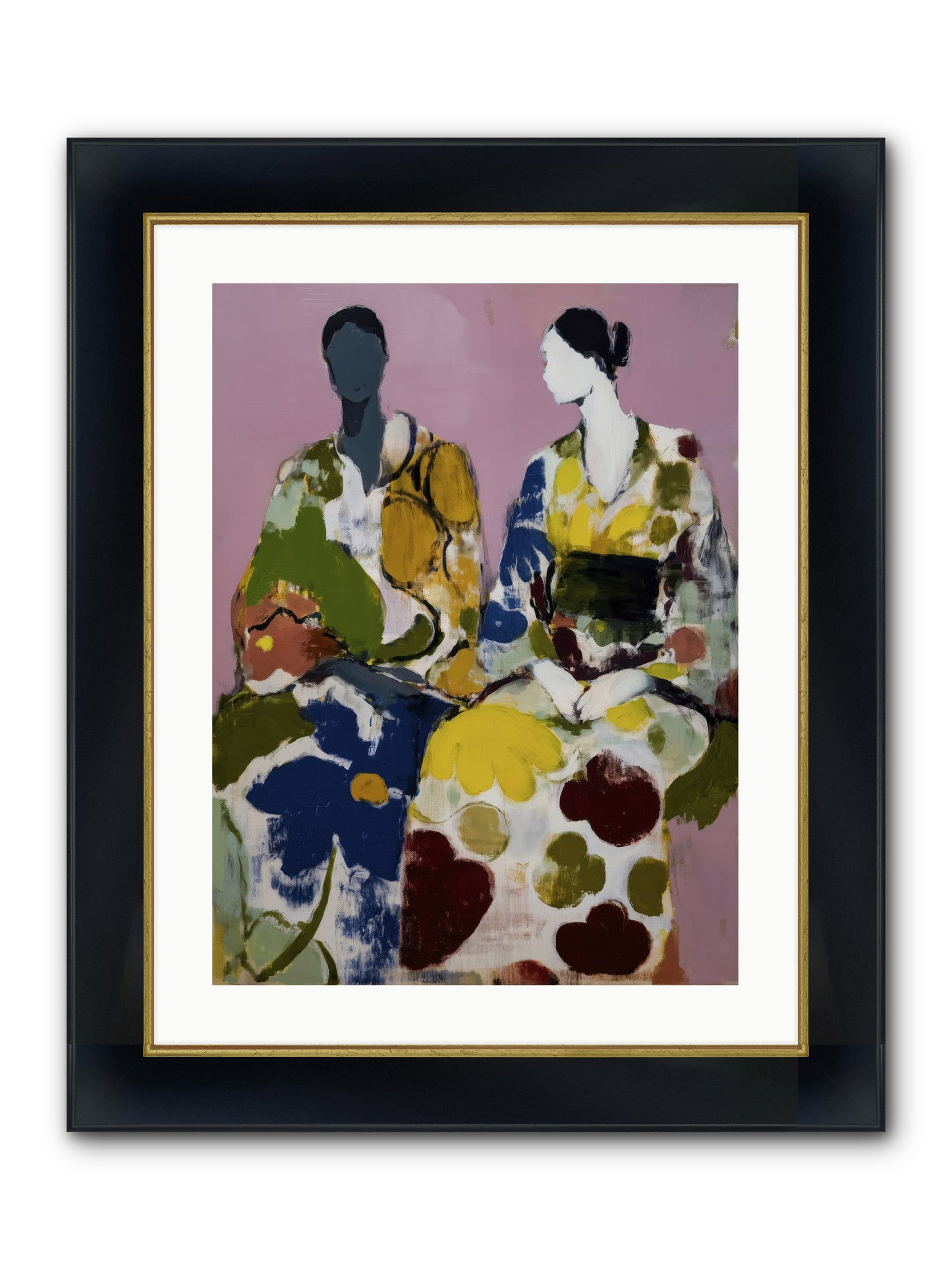 Prelude Framed Print - Wide Black w/Gold 18x24