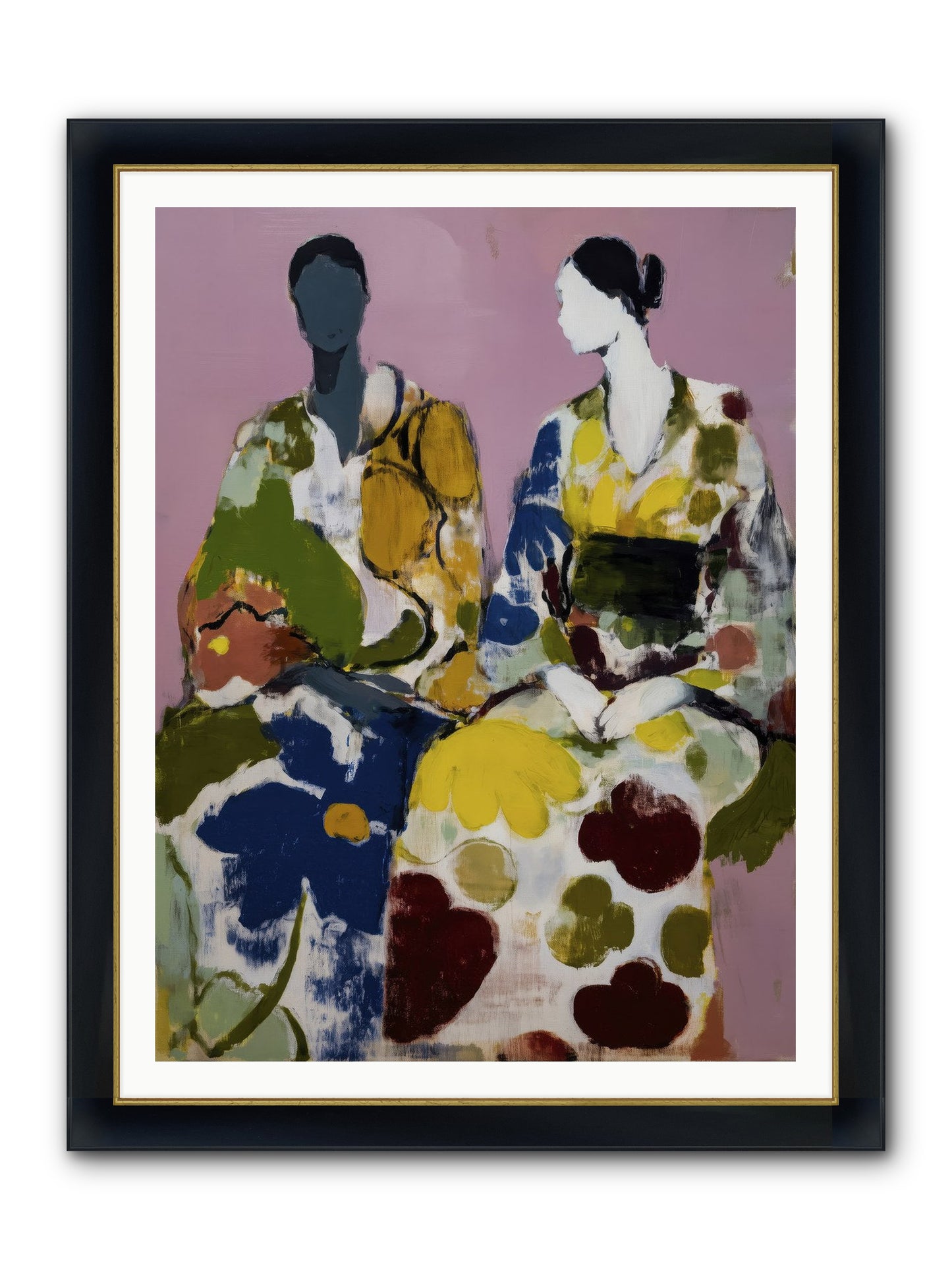 Prelude Framed Print - Wide Black w/Gold 36x48