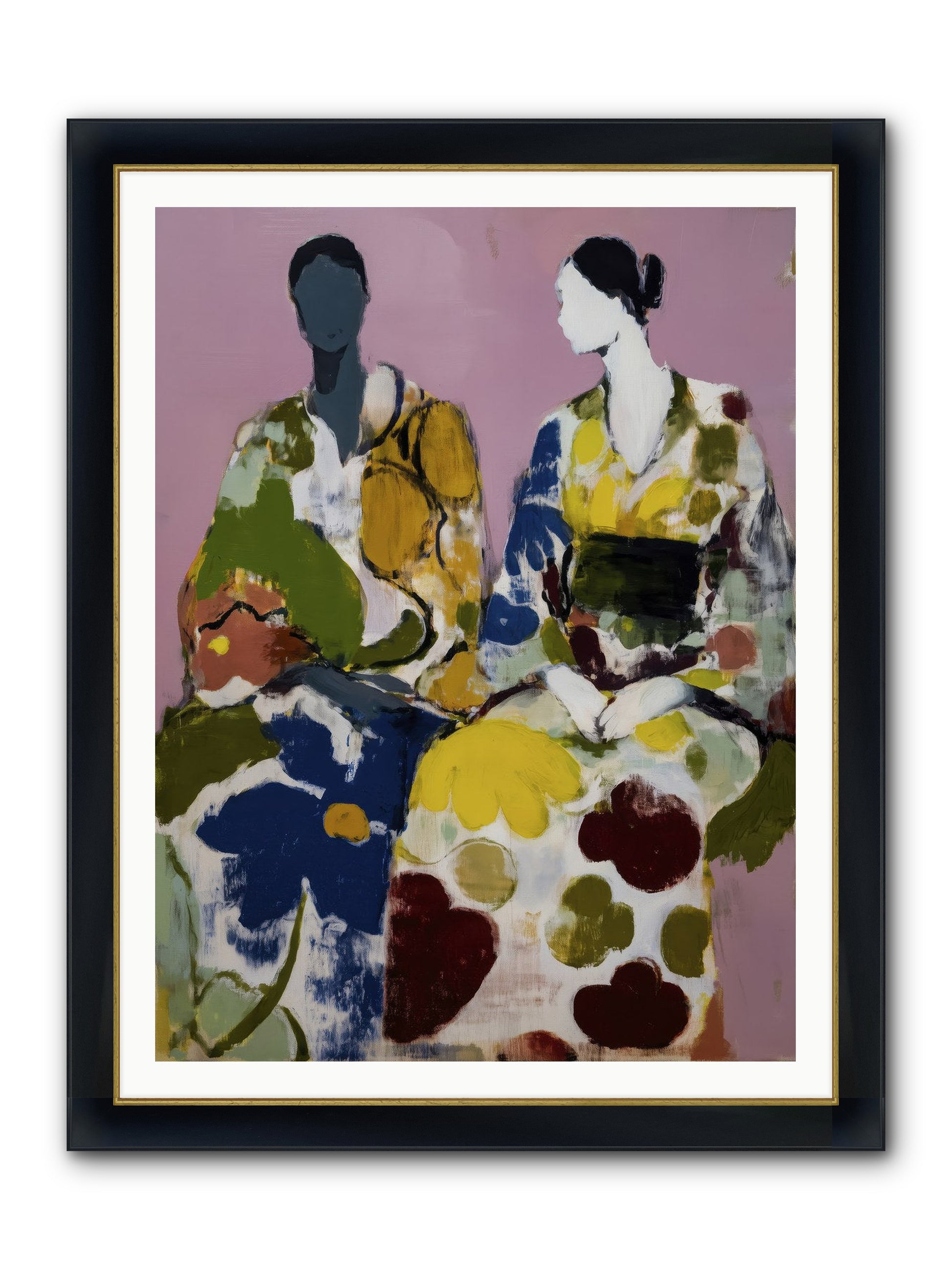 Prelude Framed Print - Wide Black w/Gold 36x48