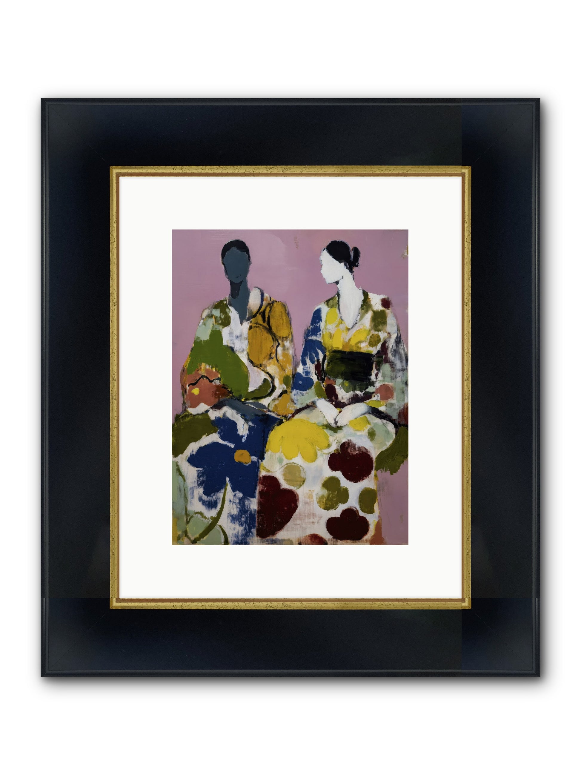Prelude Framed Print - Wide Black w/Gold 9x12