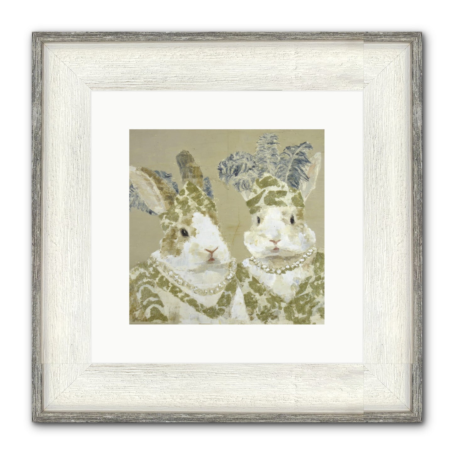 Prelude In Paisley Framed Print - Driftwood White 10x10