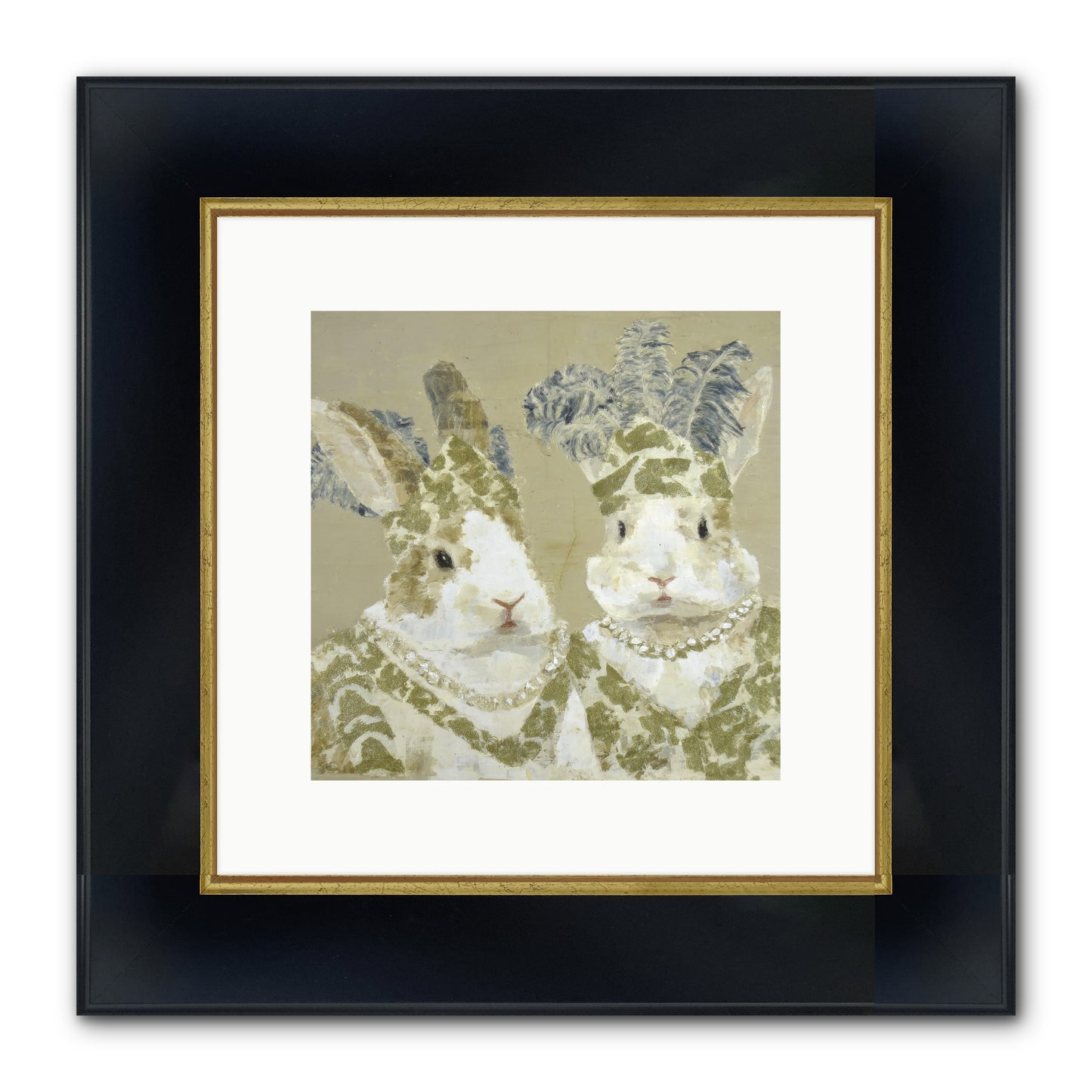 Prelude In Paisley Framed Print - Wide Black w/Gold 10x10
