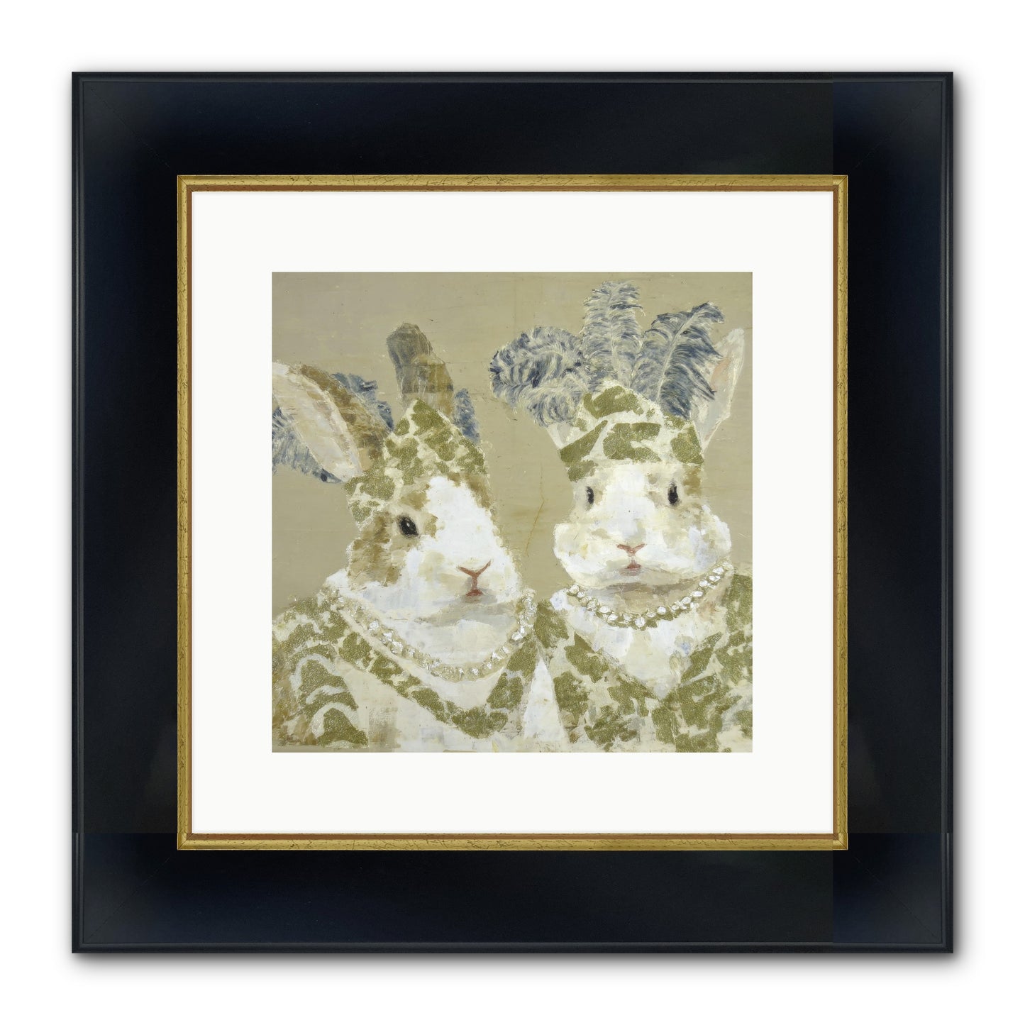 Prelude In Paisley Framed Print - Wide Black w/Gold 12x12