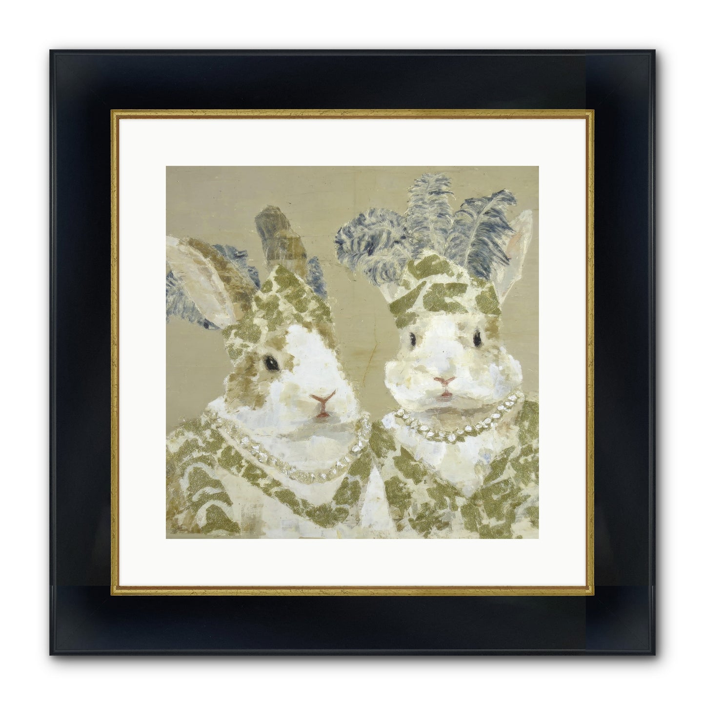Prelude In Paisley Framed Print - Wide Black w/Gold 16x16