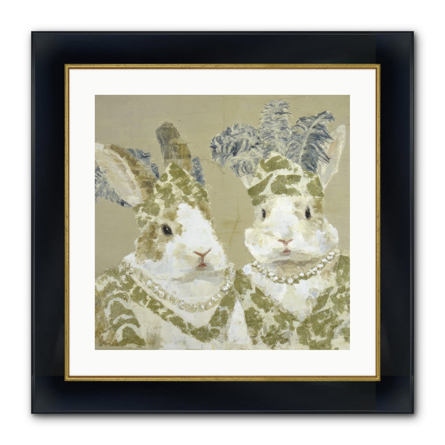 Prelude In Paisley Framed Print - Wide Black w/Gold 20x20