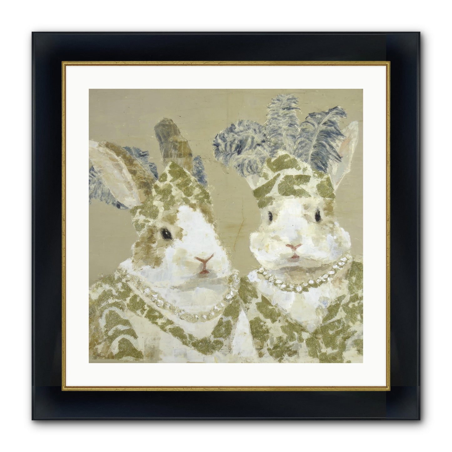 Prelude In Paisley Framed Print - Wide Black w/Gold 24x24