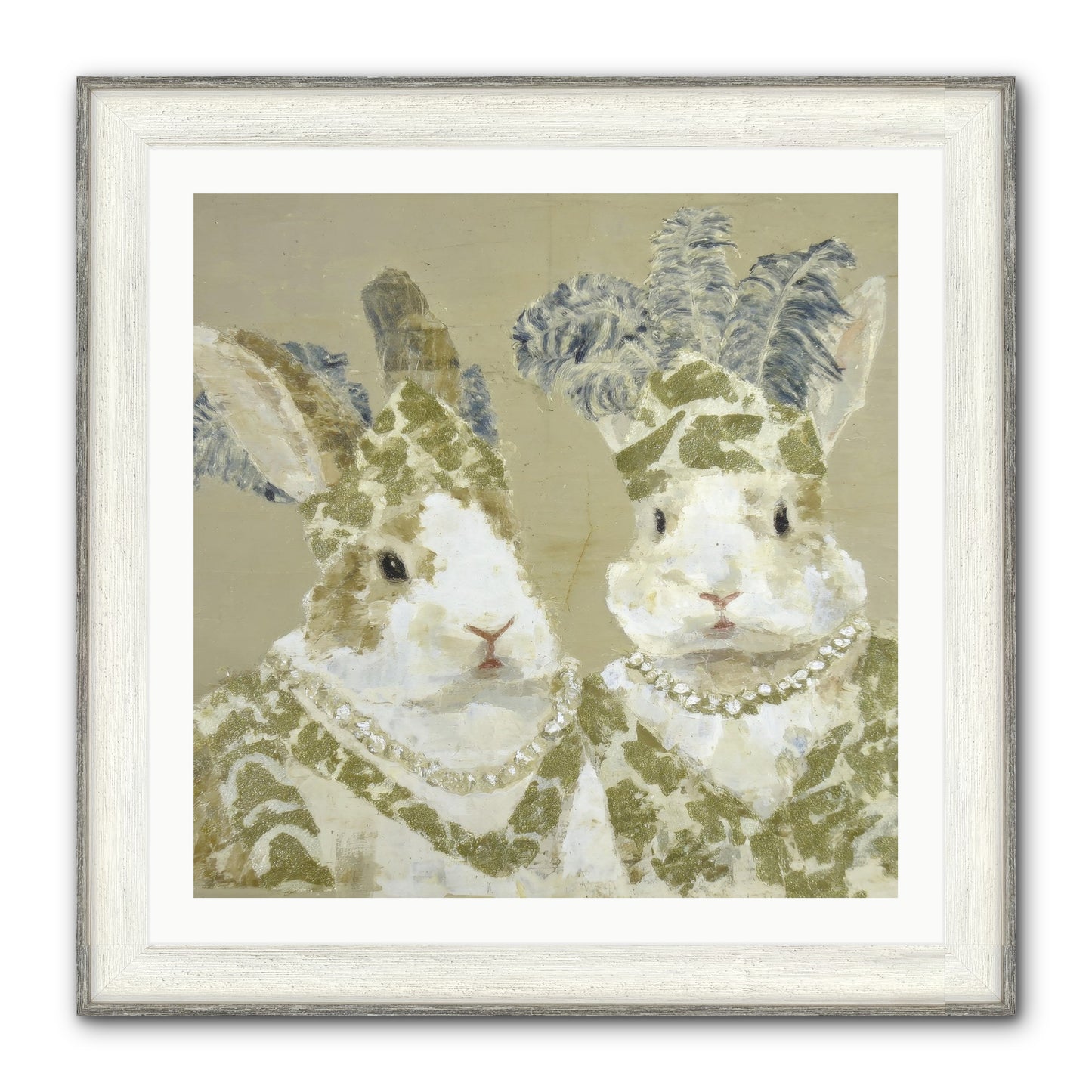 Prelude In Paisley Framed Print - Driftwood White 30x30