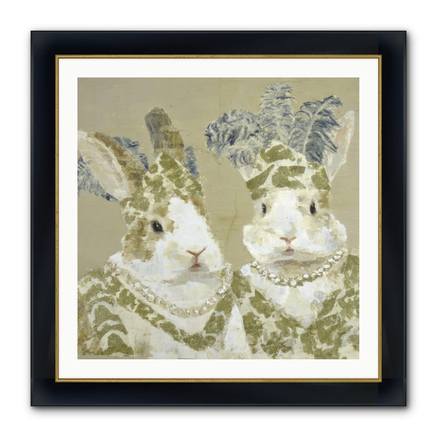 Prelude In Paisley Framed Print - Wide Black w/Gold 30x30