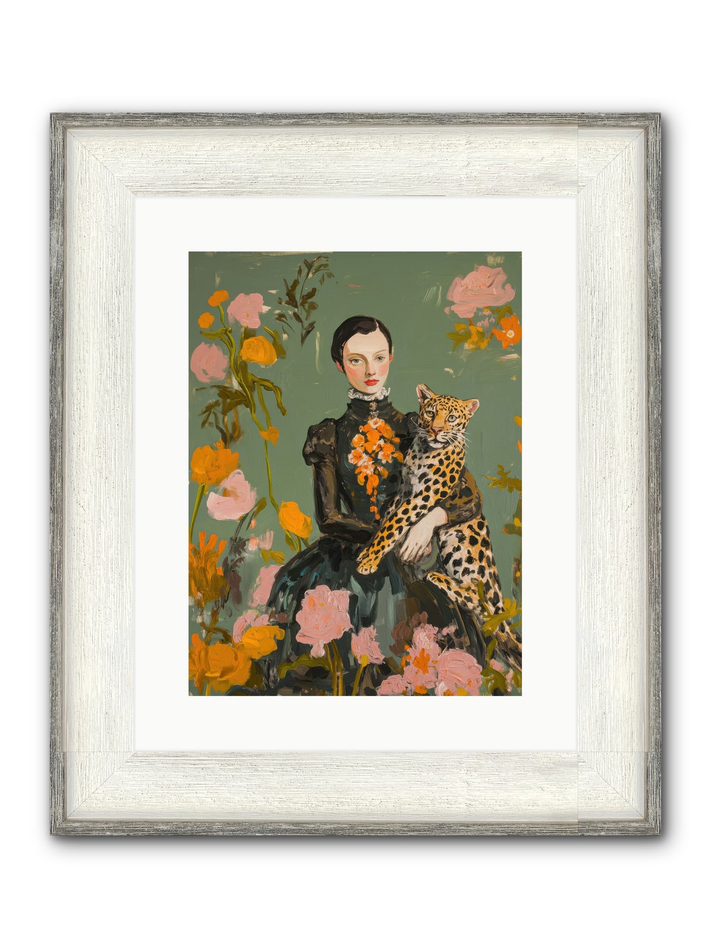 Prescient Muse Framed Print - Driftwood White 12x16