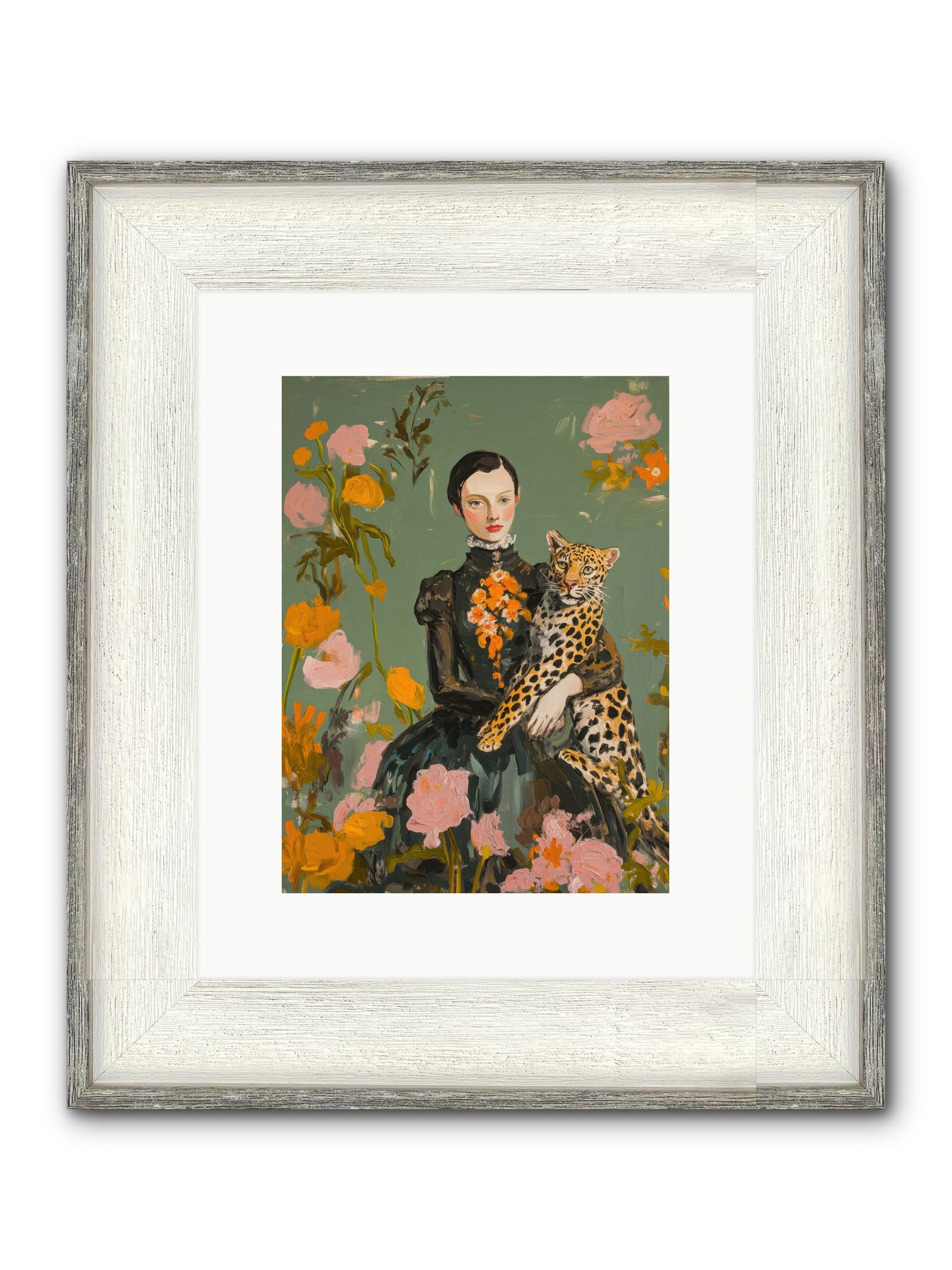 Prescient Muse Framed Print - Driftwood White 9x12