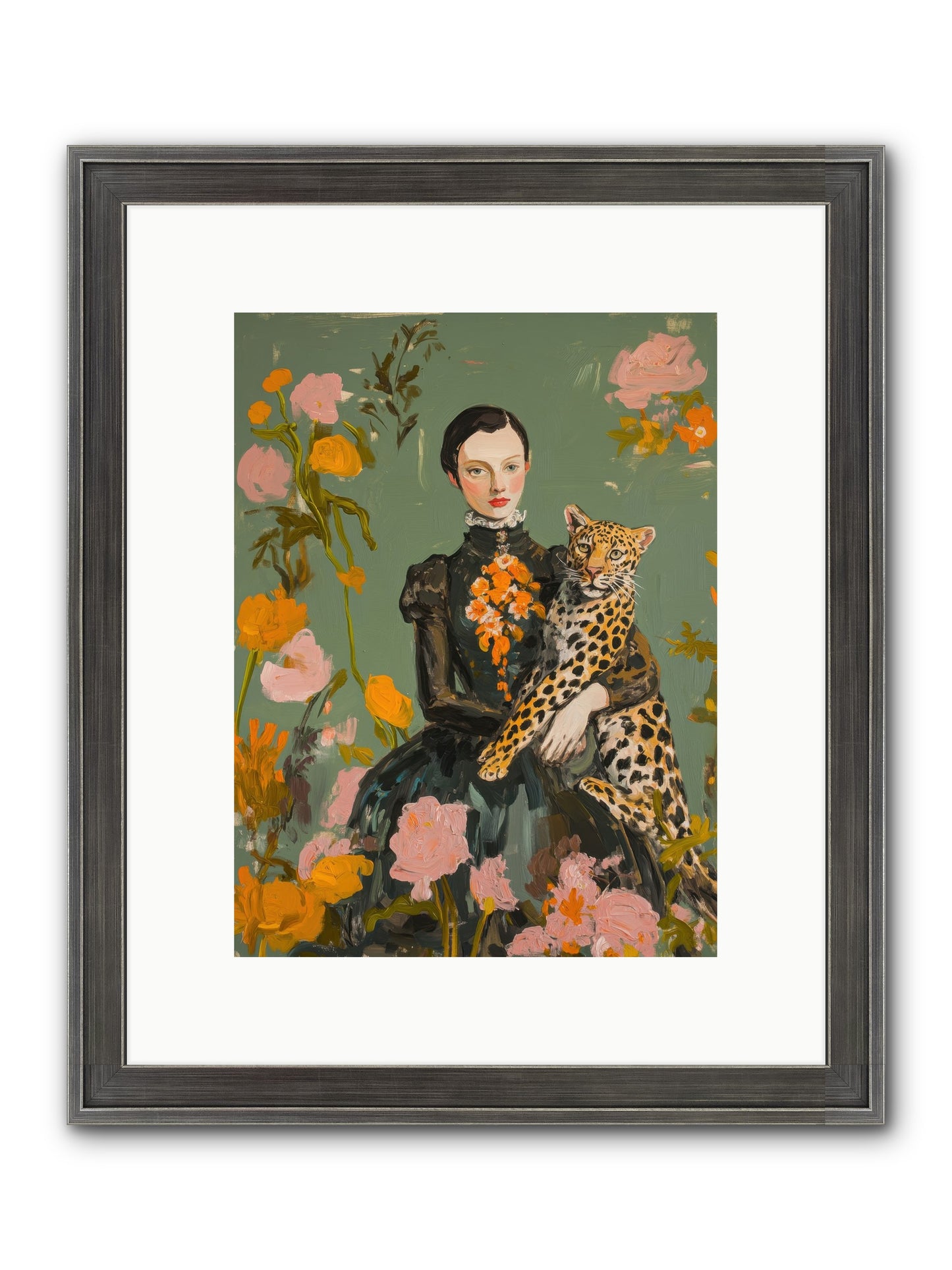 Prescient Muse Framed Print - Slimwoods Black/Silver 9x12