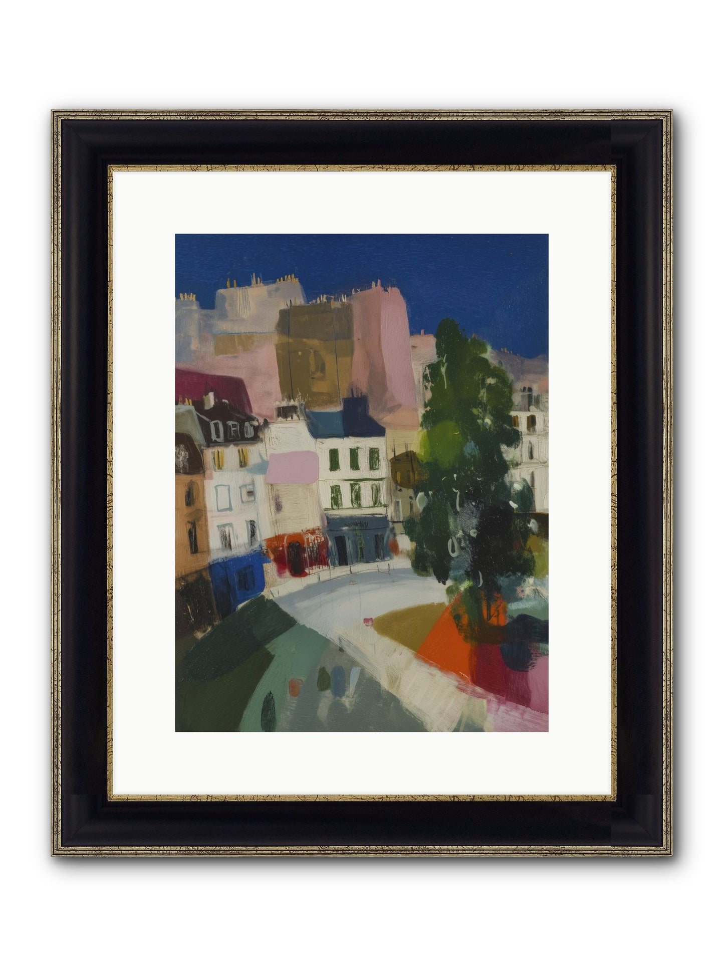 Present Moment Framed Print - Black & Gold 12x16