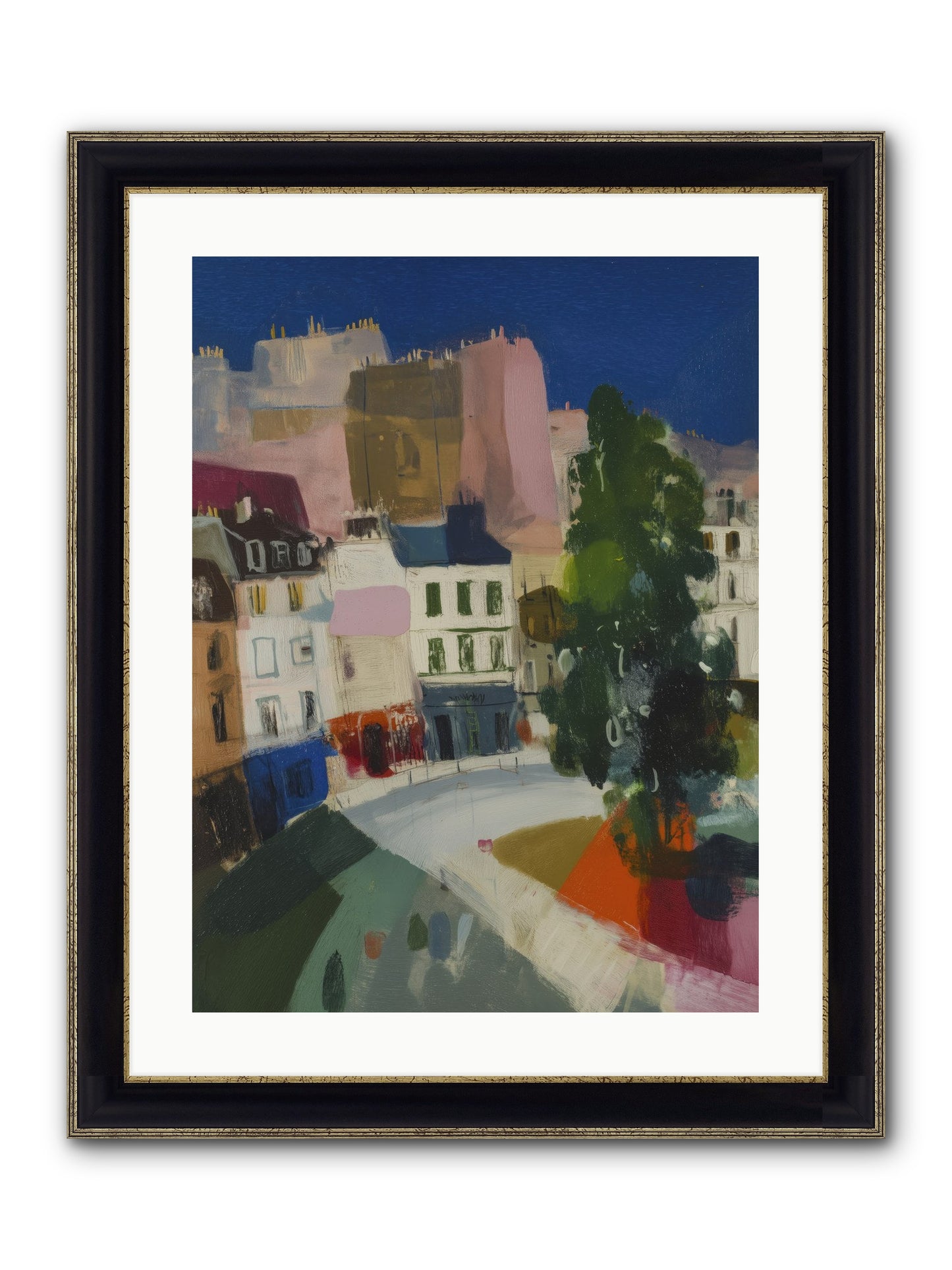 Present Moment Framed Print - Black & Gold 18x24