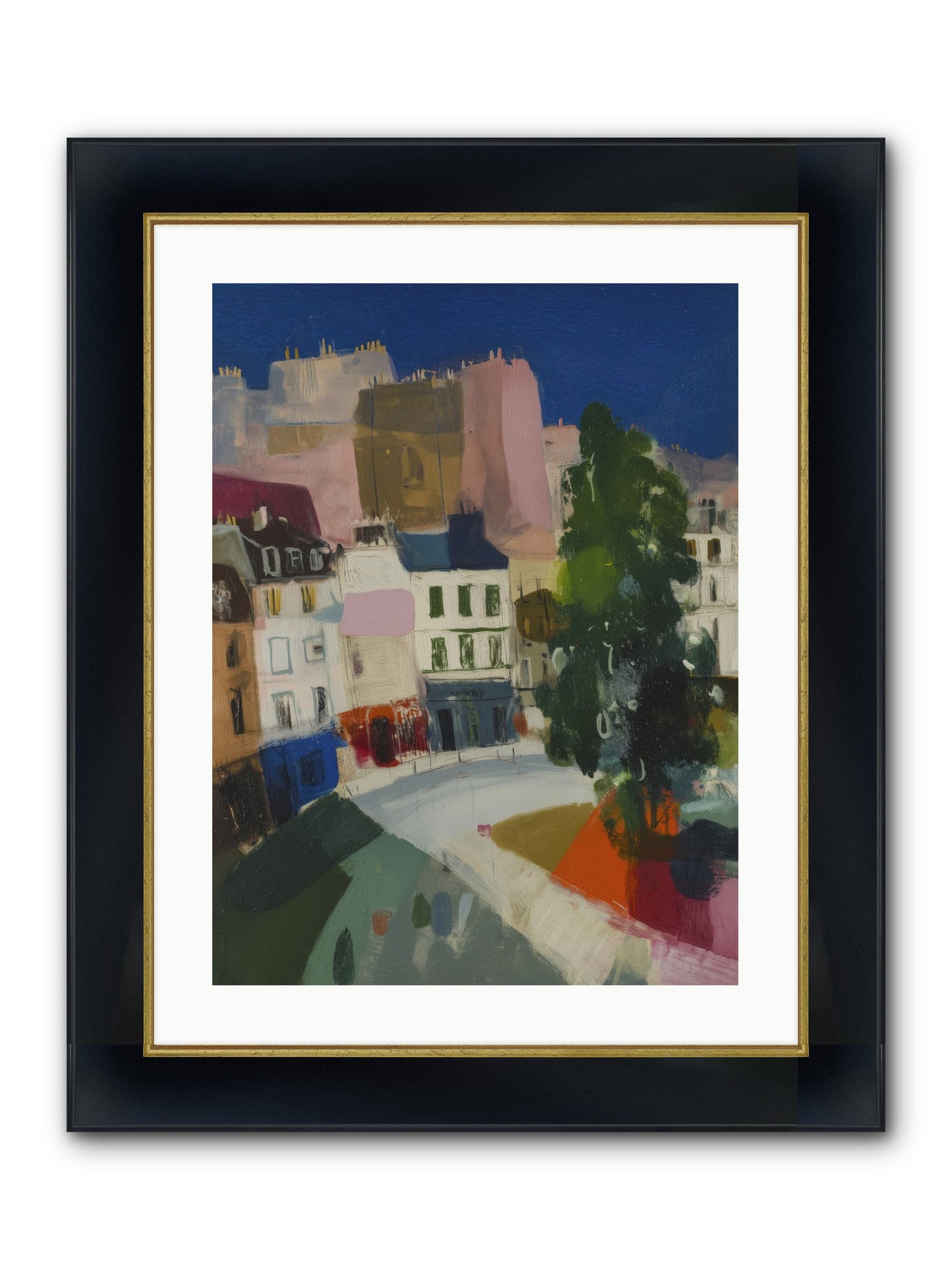Present Moment Framed Print - Wide Black w/Gold 18x24