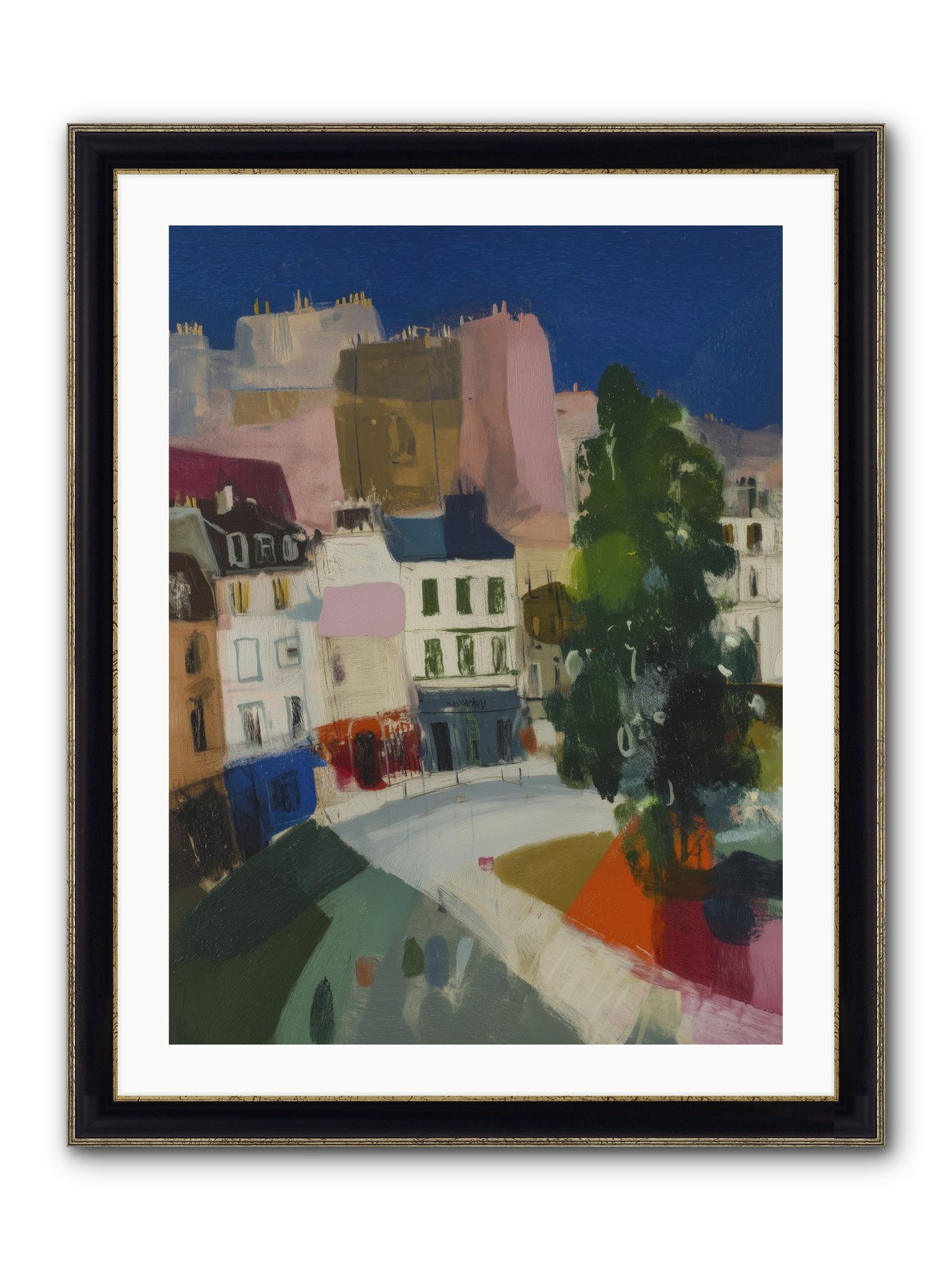 Present Moment Framed Print - Black & Gold 24x32