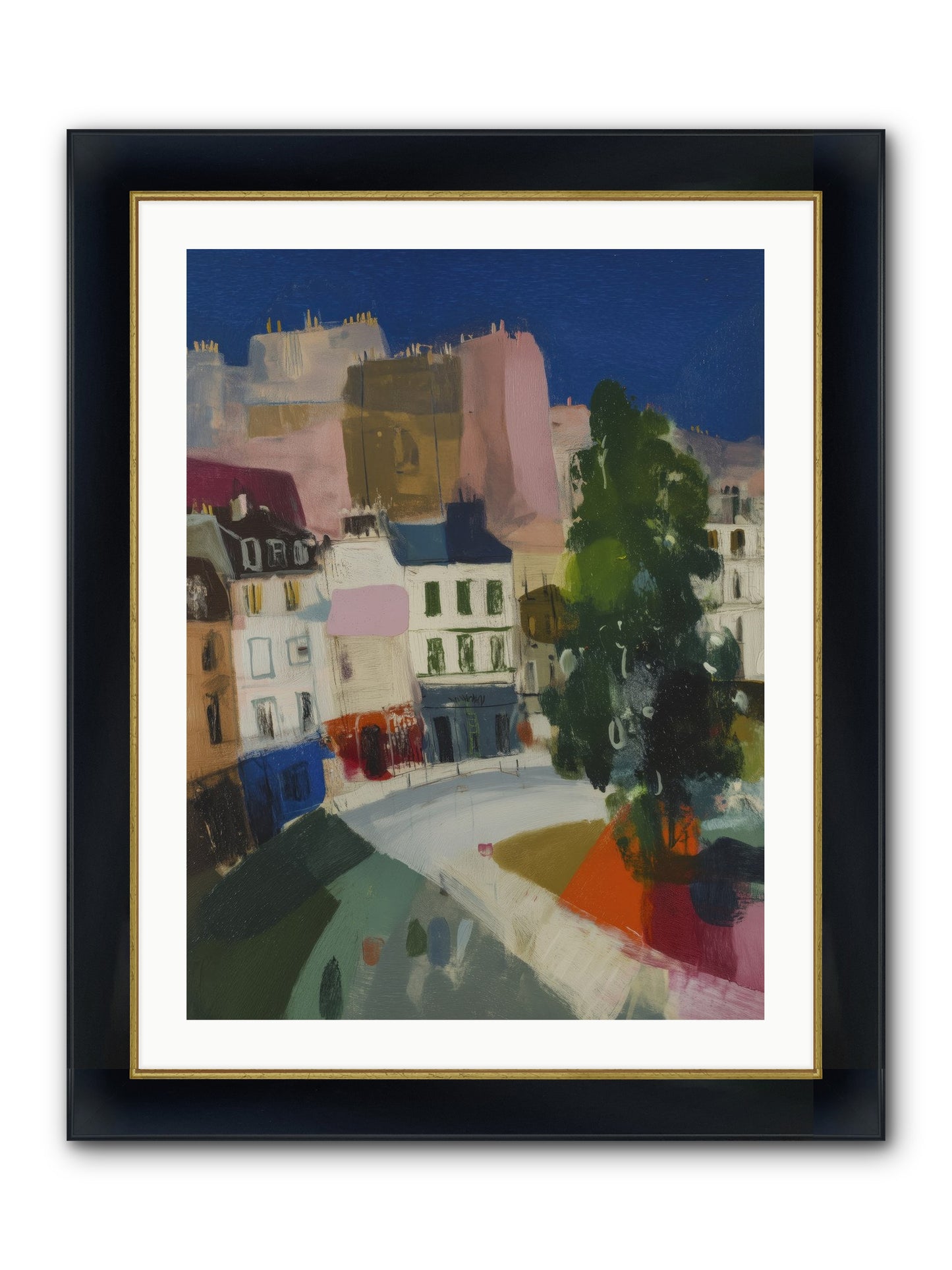 Present Moment Framed Print - Wide Black w/Gold 24x32
