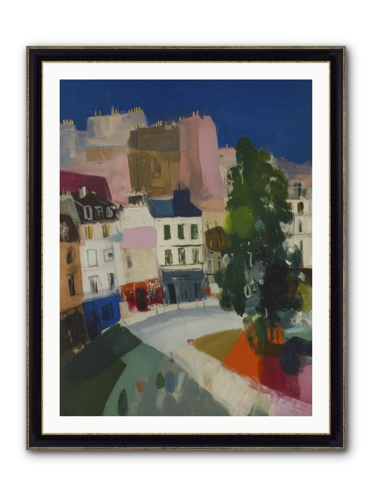 Present Moment Framed Print - Black & Gold 30x40