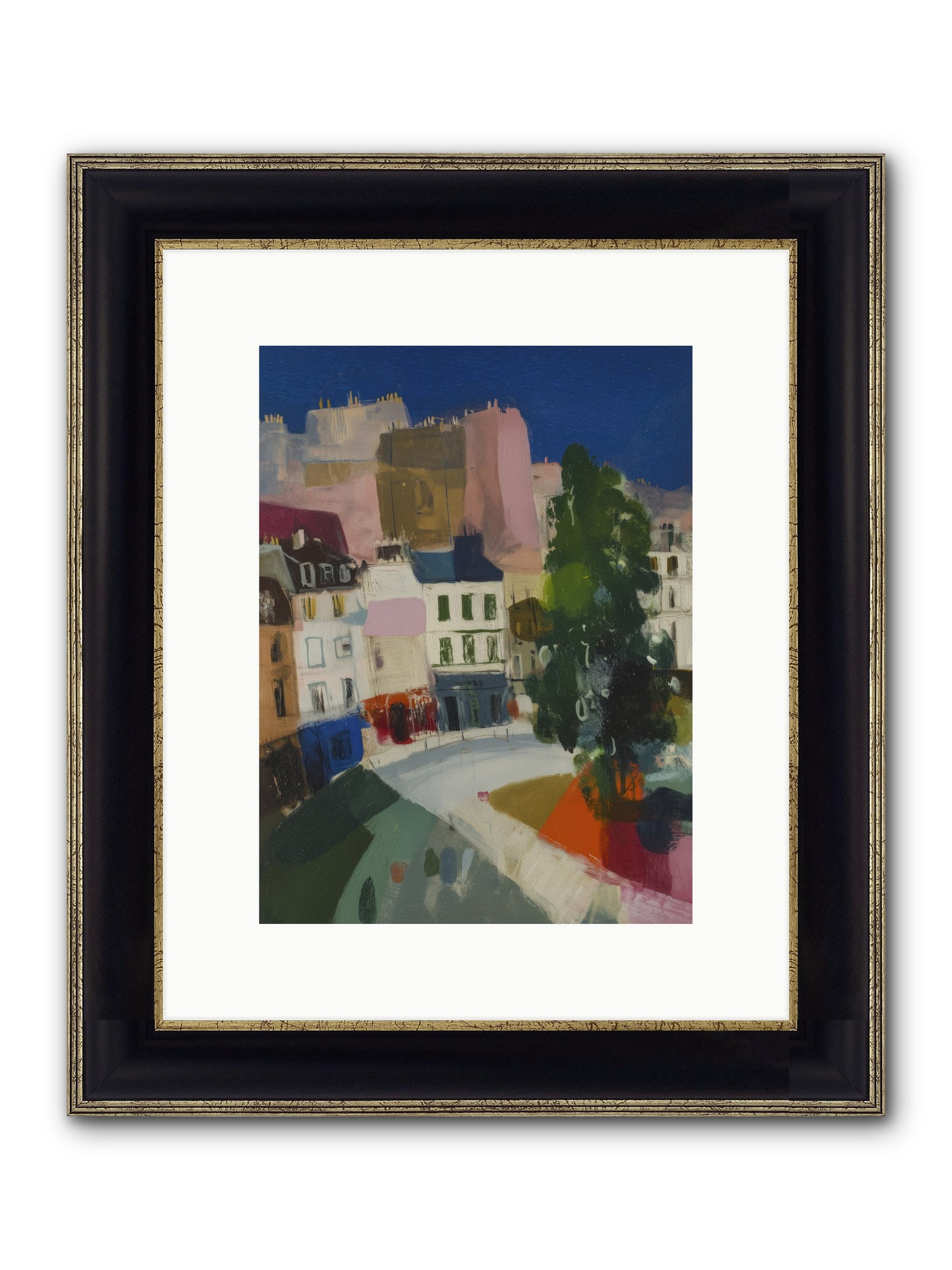 Present Moment Framed Print - Black & Gold 9x12