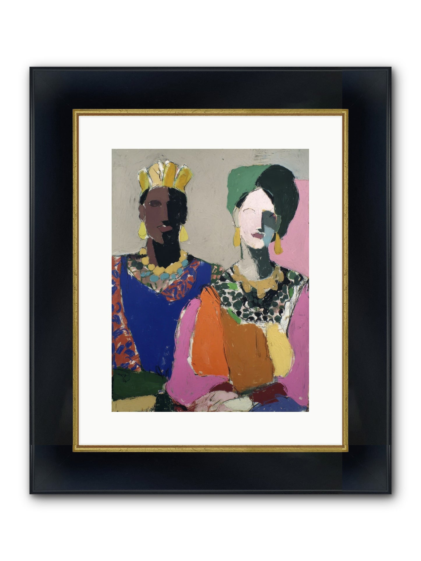 Preserved Framed Print - Wide Black w/Gold 12x16