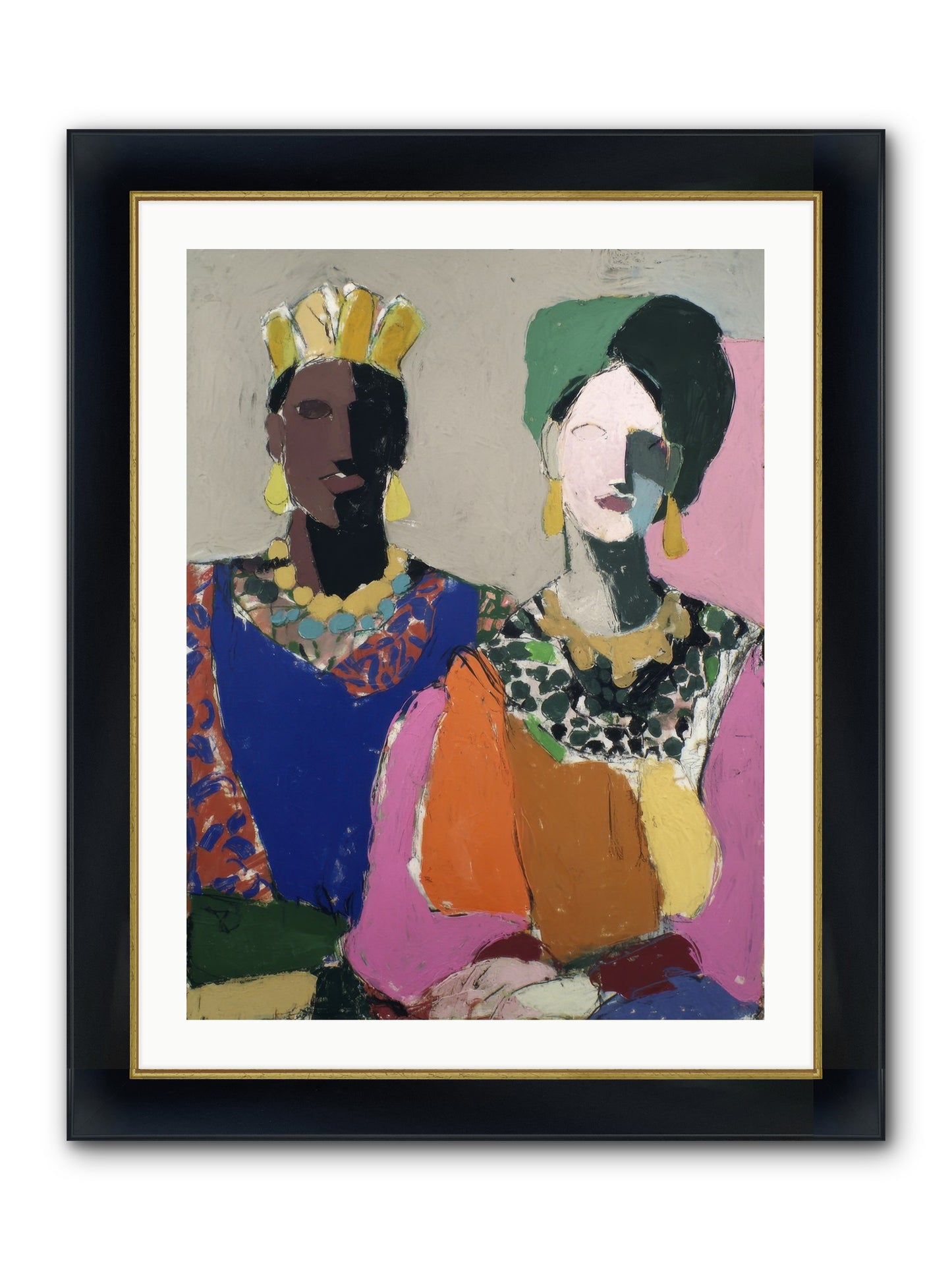 Preserved Framed Print - Wide Black w/Gold 24x32