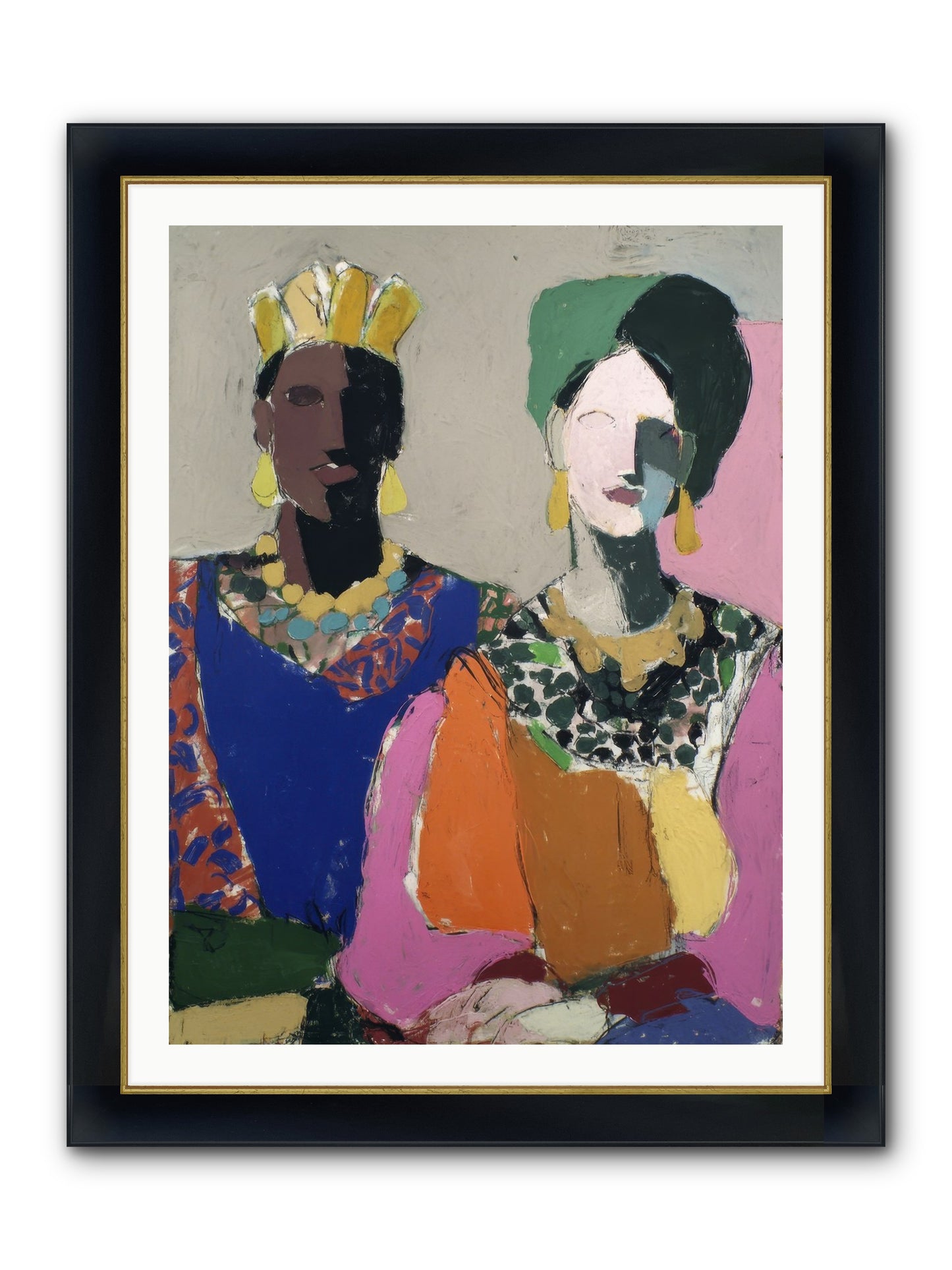Preserved Framed Print - Wide Black w/Gold 30x40