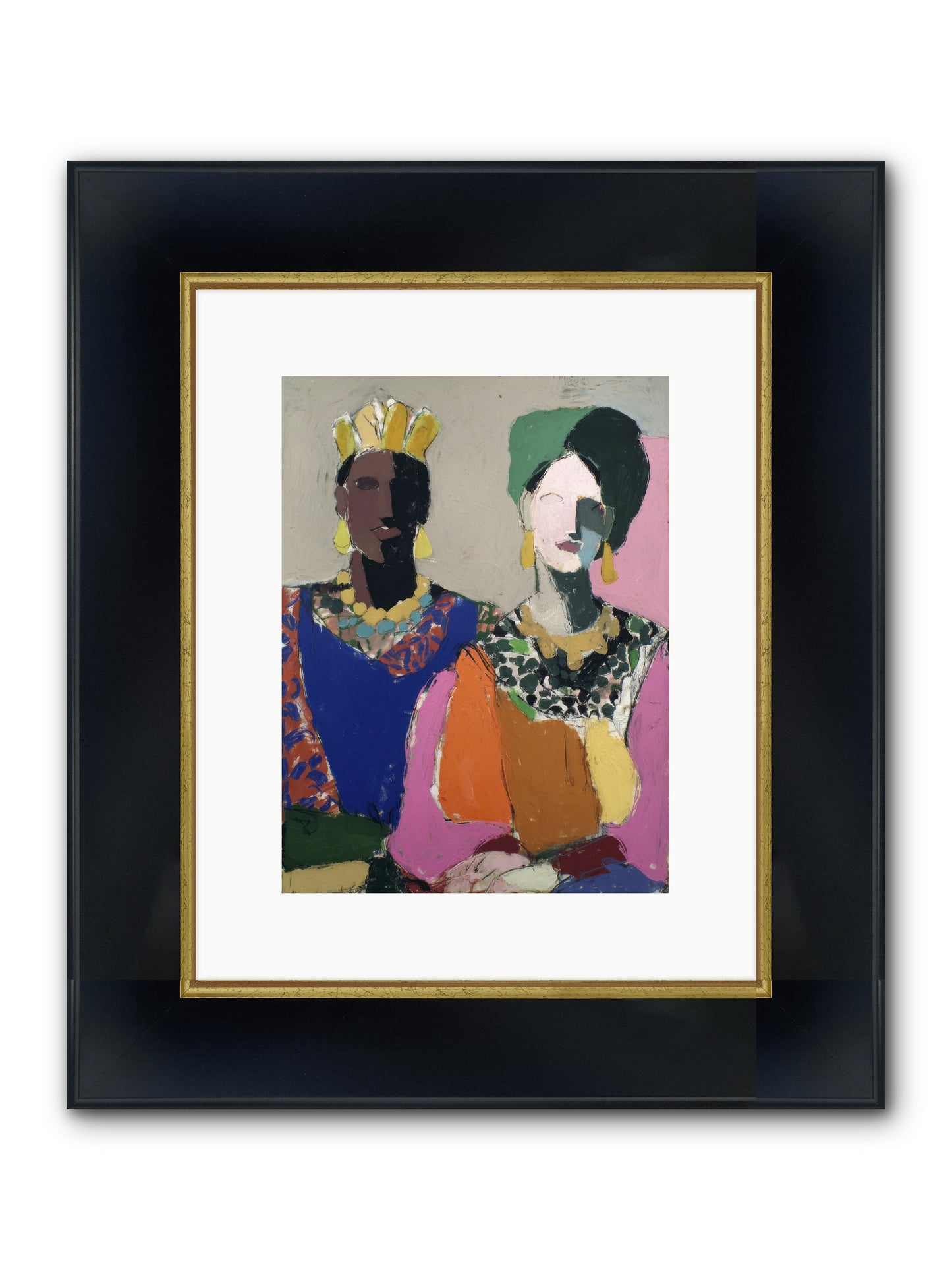 Preserved Framed Print - Wide Black w/Gold 9x12