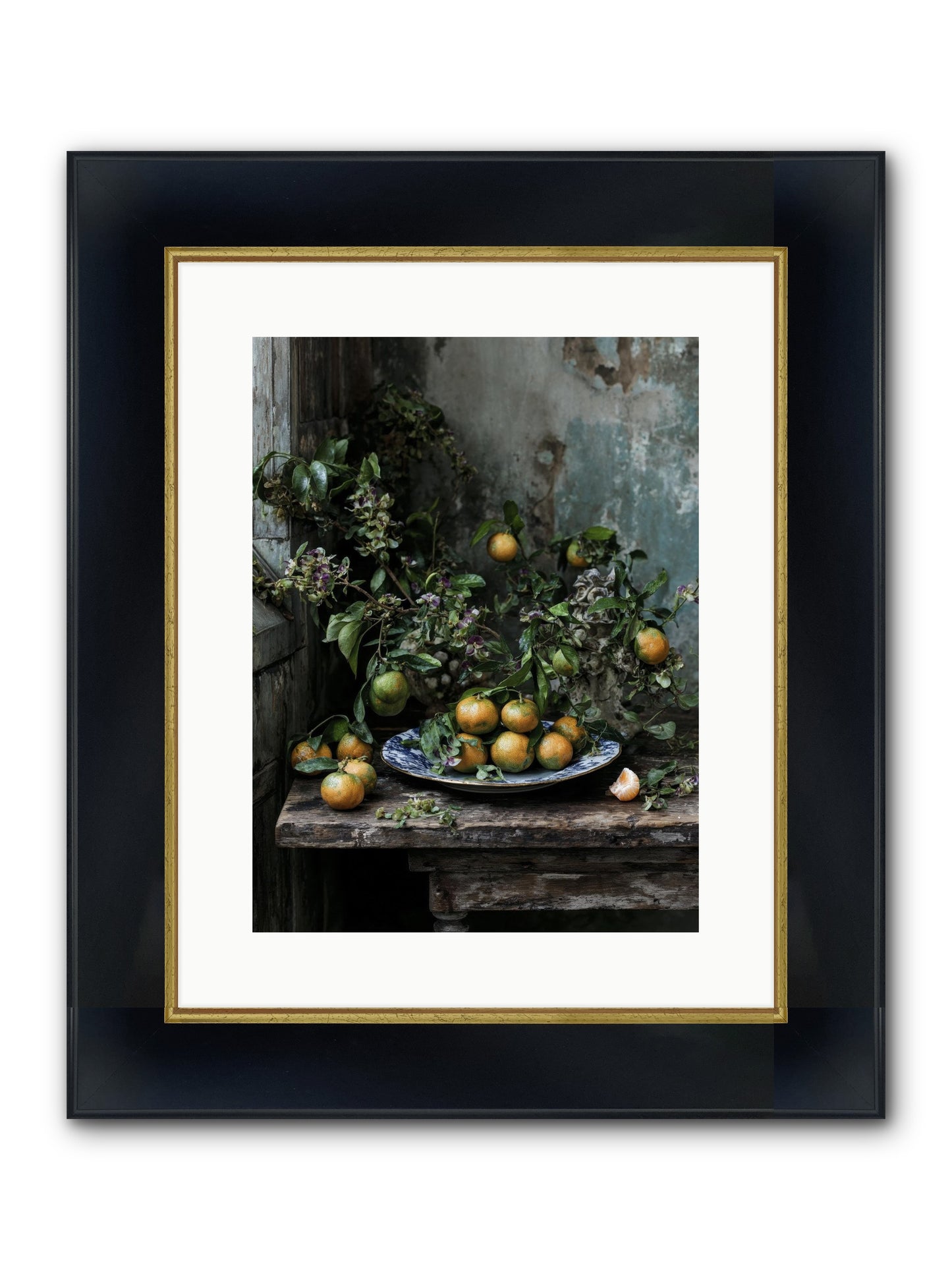 Pretty Things Framed Print - Wide Black w/Gold 12x16