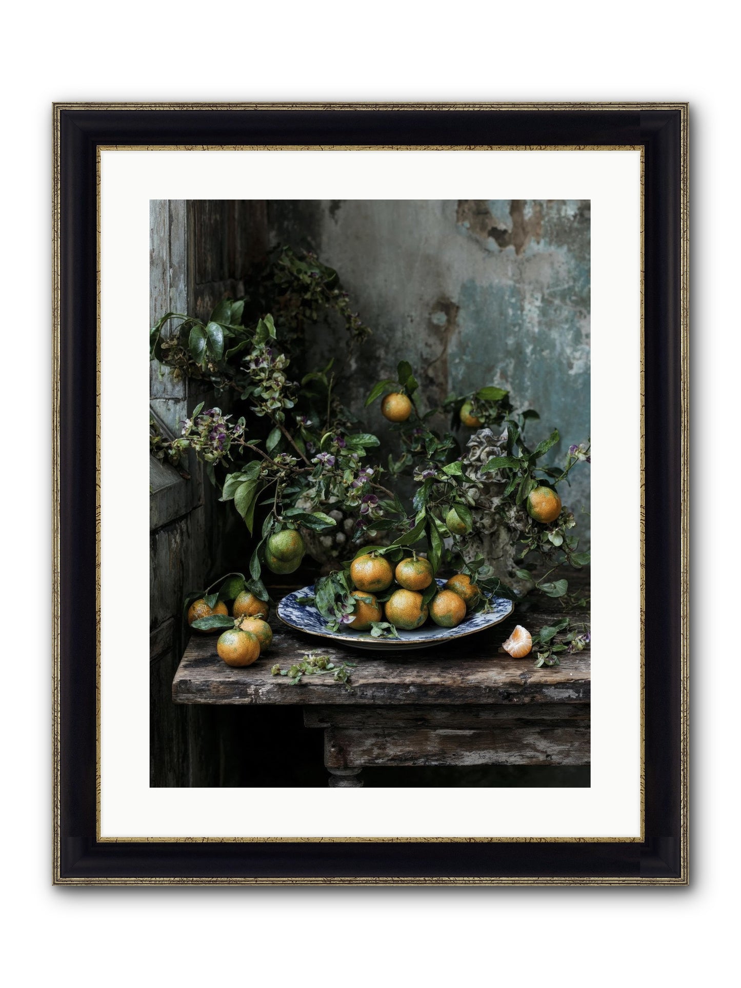 Pretty Things Framed Print - Black & Gold 18x24