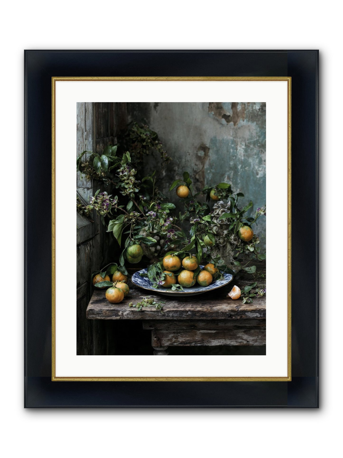Pretty Things Framed Print - Wide Black w/Gold 18x24