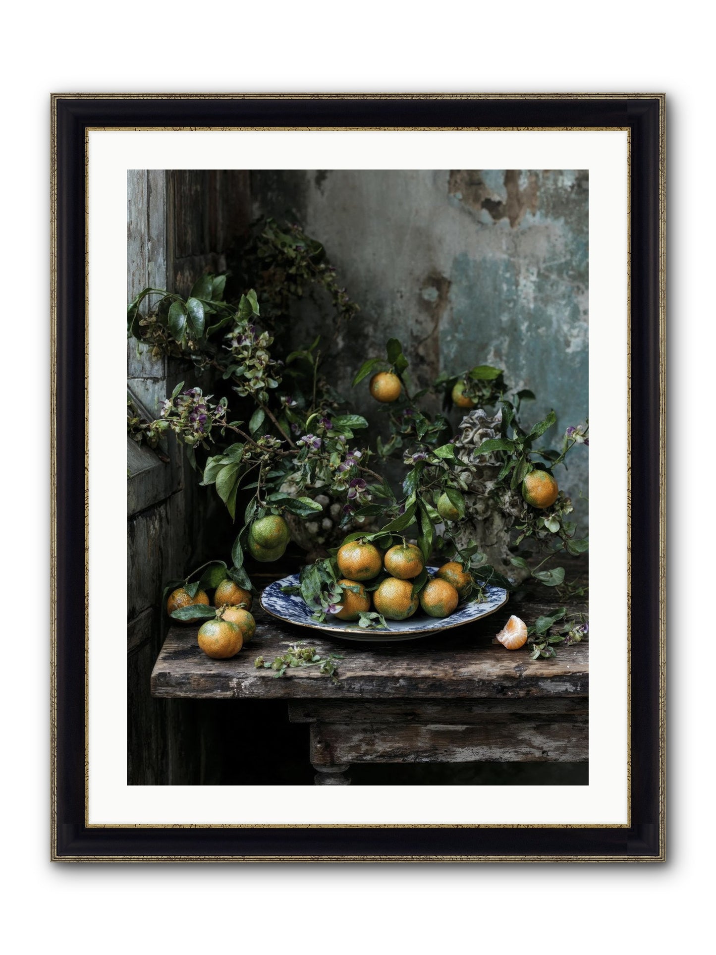Pretty Things Framed Print - Black & Gold 24x32