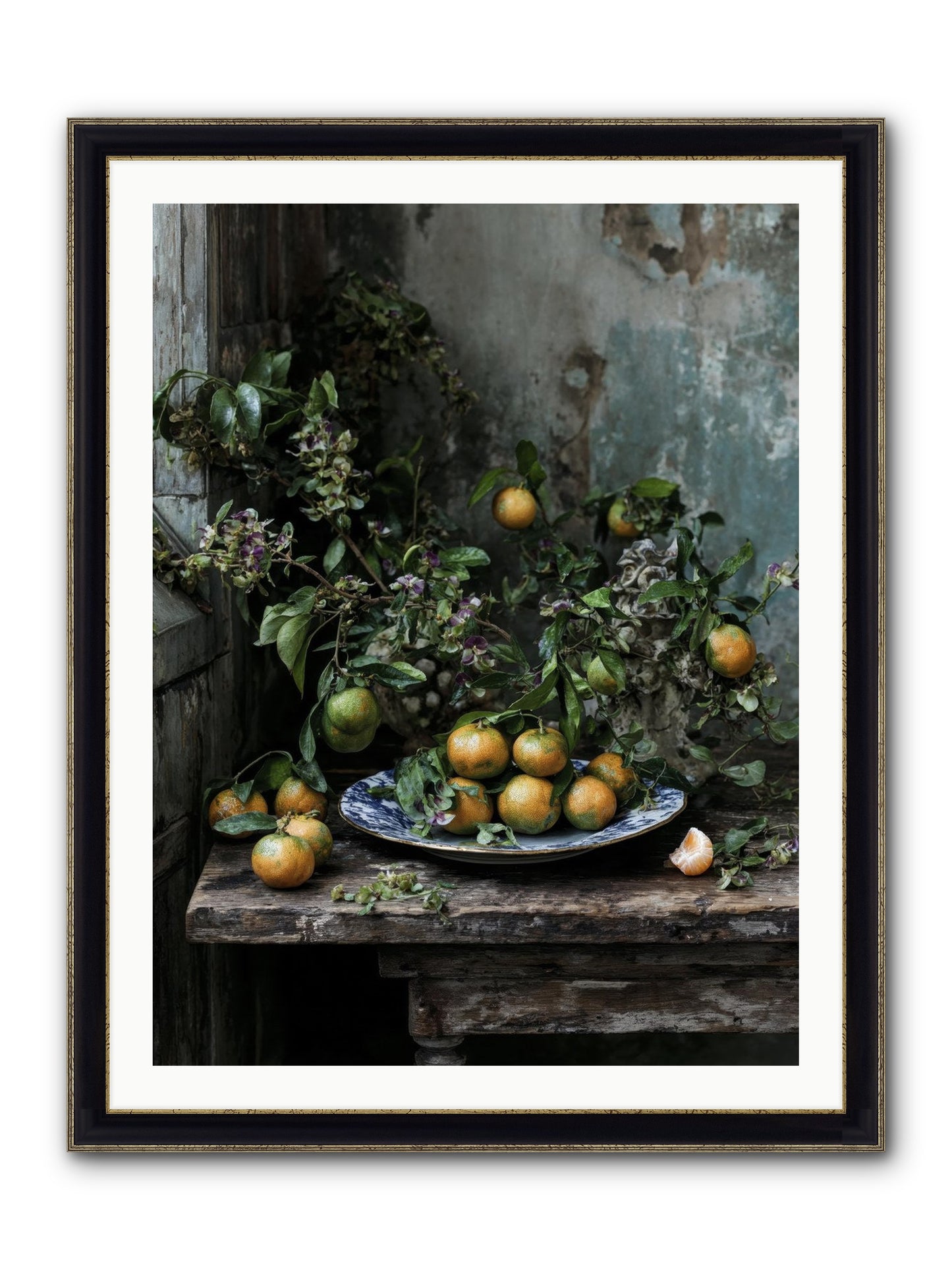 Pretty Things Framed Print - Black & Gold 30x40