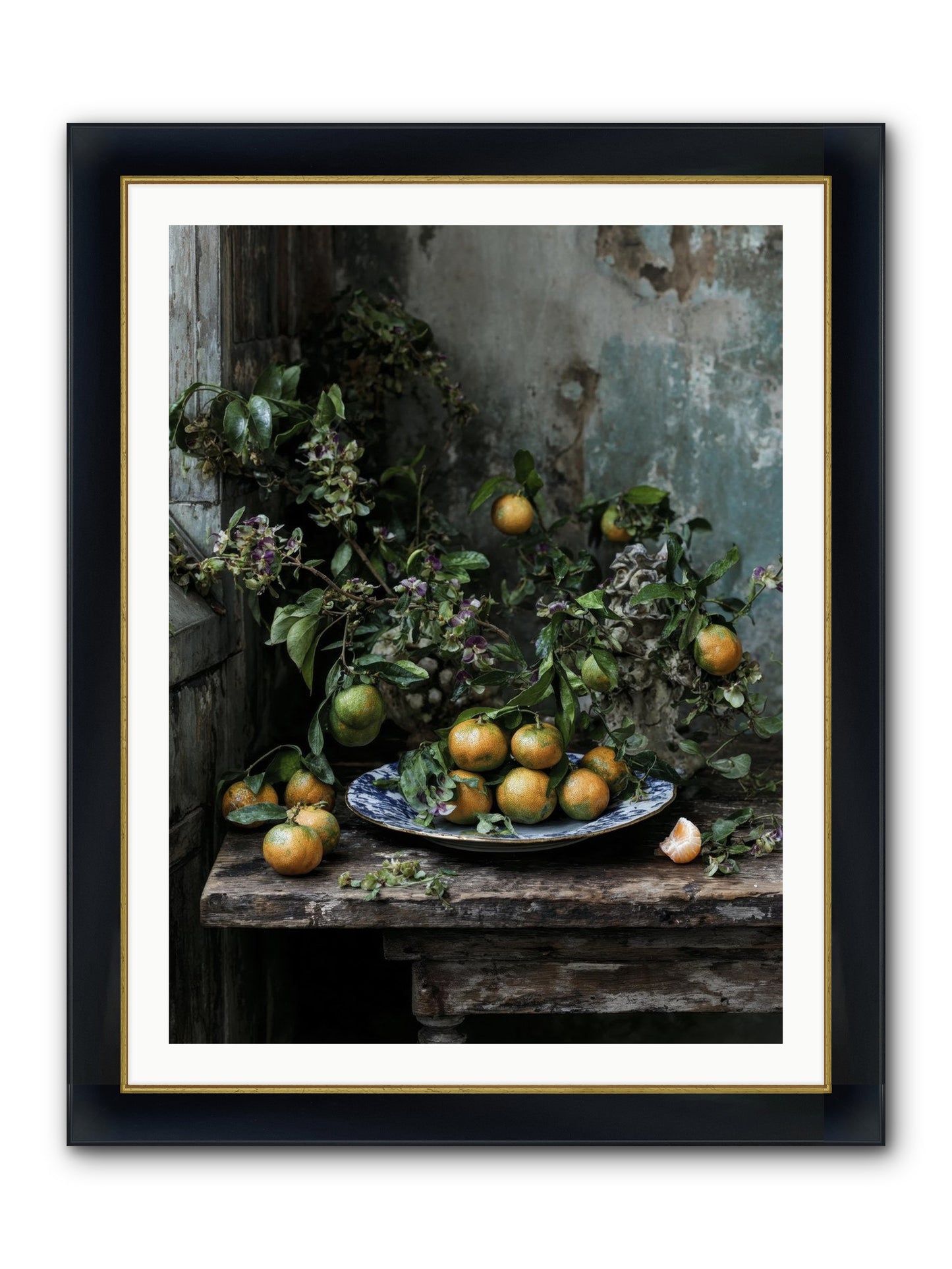 Pretty Things Framed Print - Wide Black w/Gold 30x40