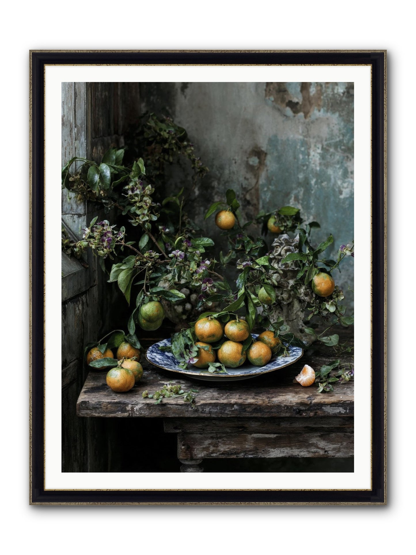 Pretty Things Framed Print - Black & Gold 36x48