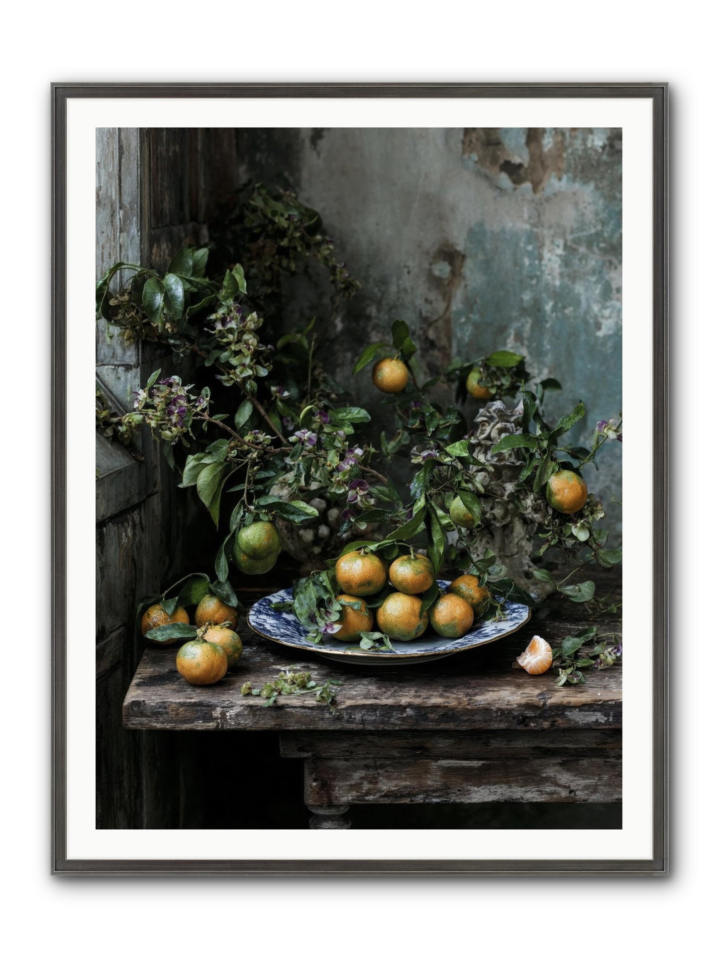 Pretty Things Framed Print - Slimwoods Black/Silver 36x48