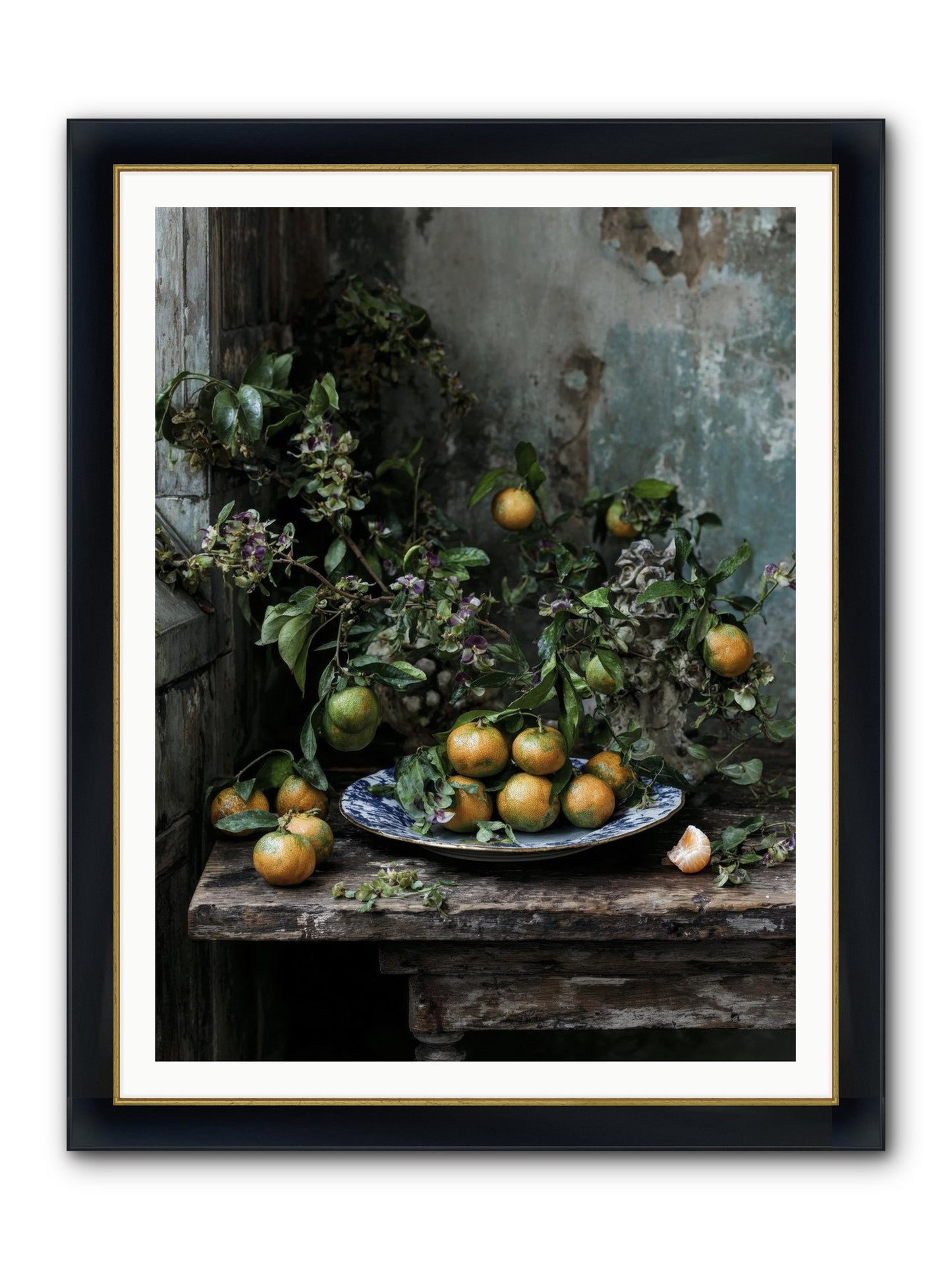 Pretty Things Framed Print - Wide Black w/Gold 36x48
