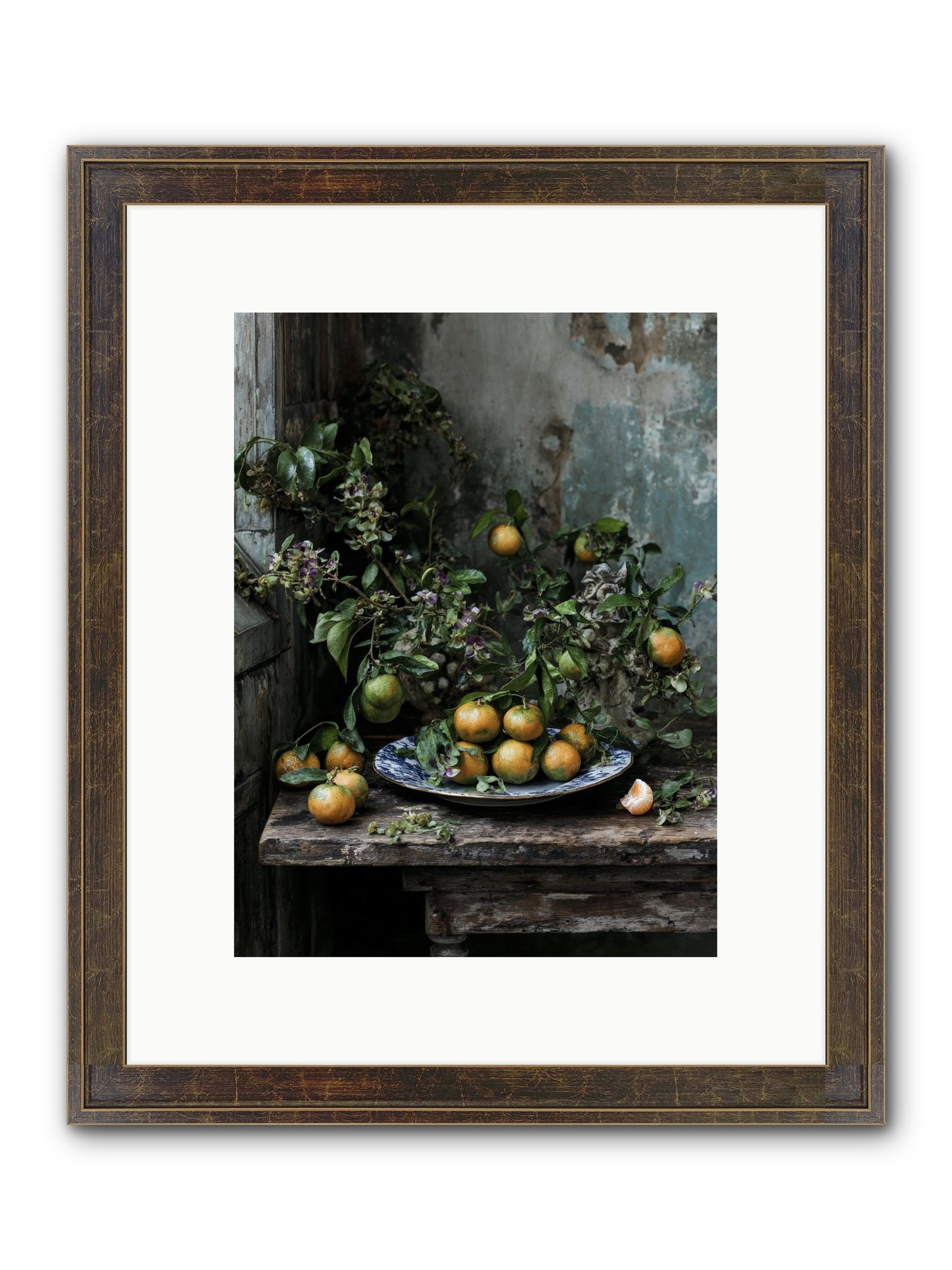 Pretty Things Framed Print - Slimwoods Black/Gold 9x12