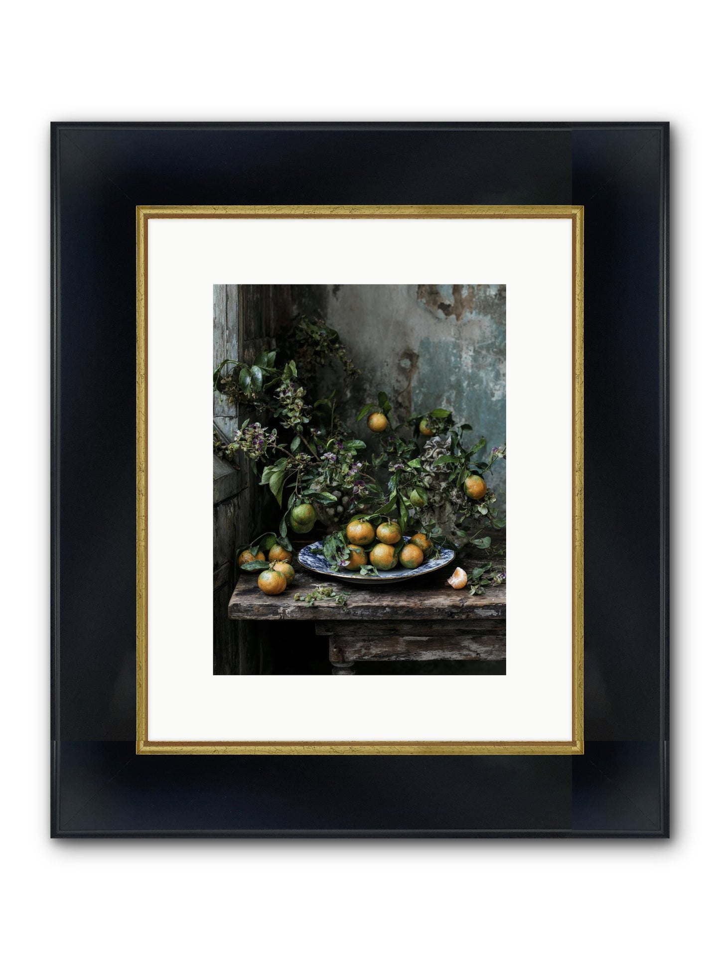 Pretty Things Framed Print - Wide Black w/Gold 9x12