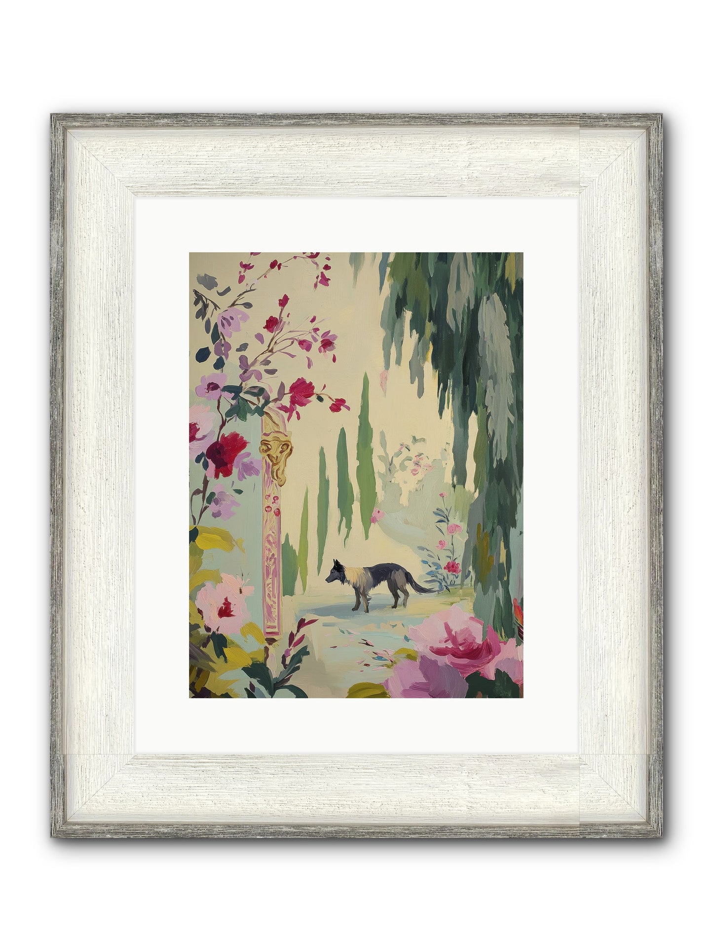 Primrose Field Framed Print - Driftwood White 12x16