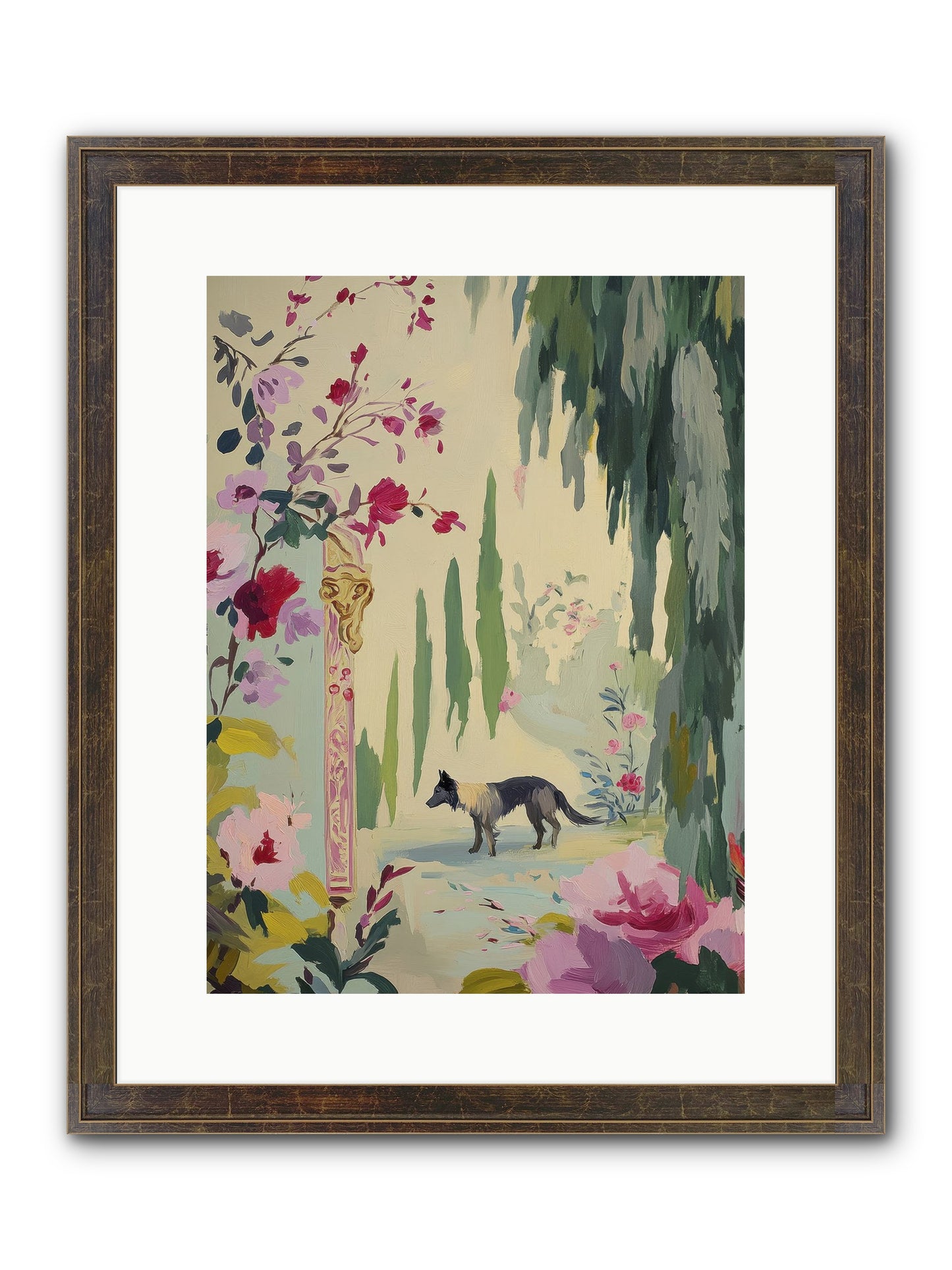 Primrose Field Framed Print - Slimwoods Black/Gold 12x16