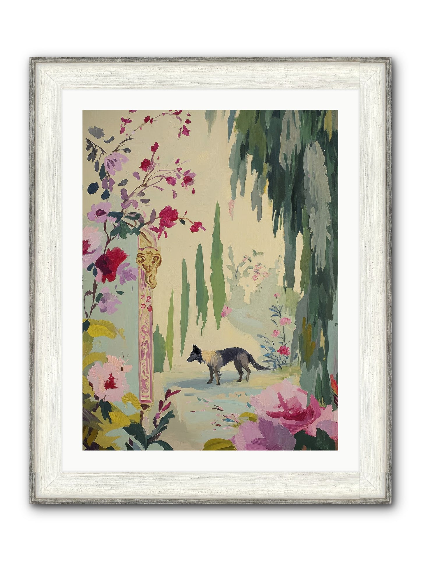 Primrose Field Framed Print - Driftwood White 24x32