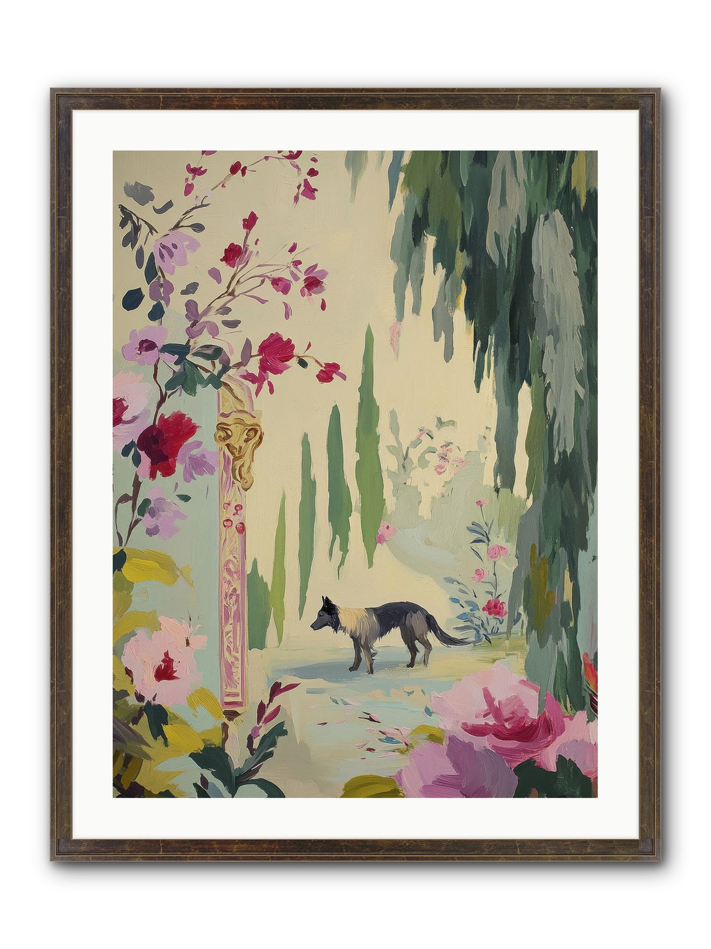 Primrose Field Framed Print - Slimwoods Black/Gold 24x32