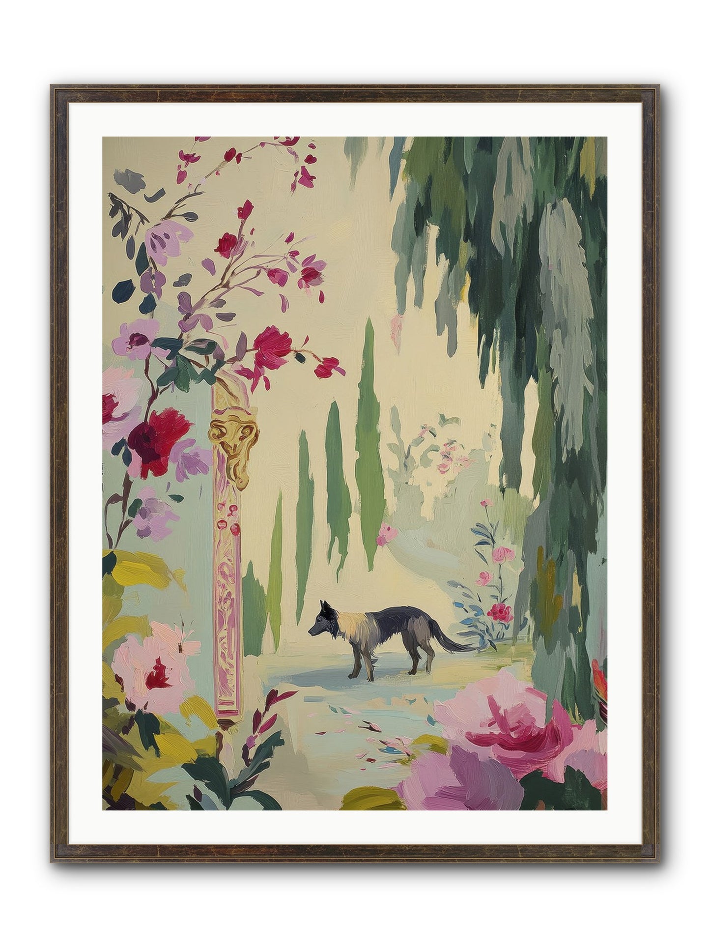 Primrose Field Framed Print - Slimwoods Black/Gold 30x40