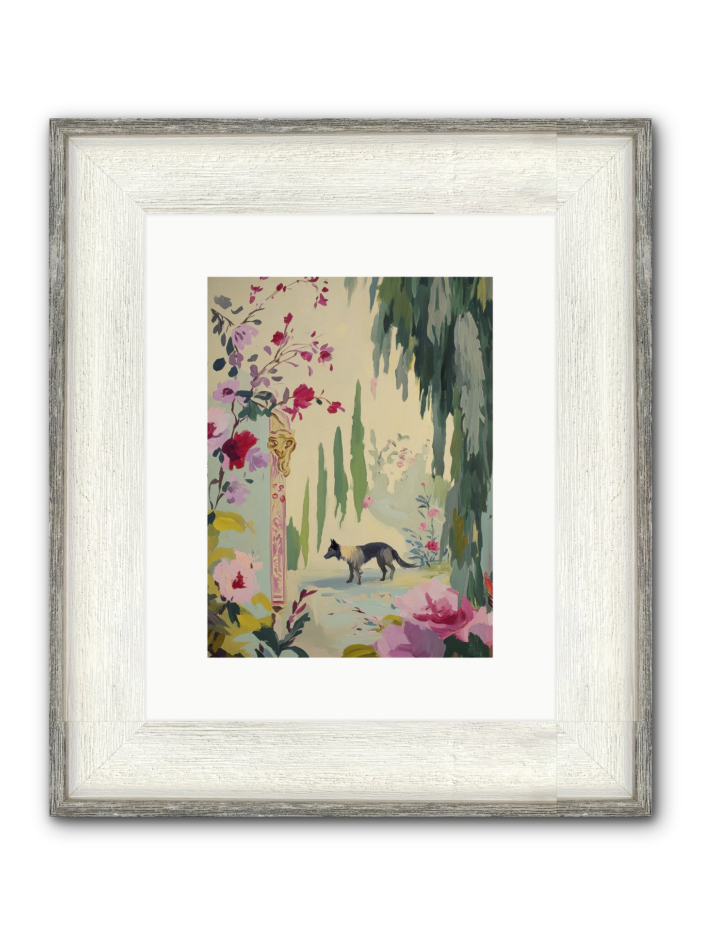 Primrose Field Framed Print - Driftwood White 9x12