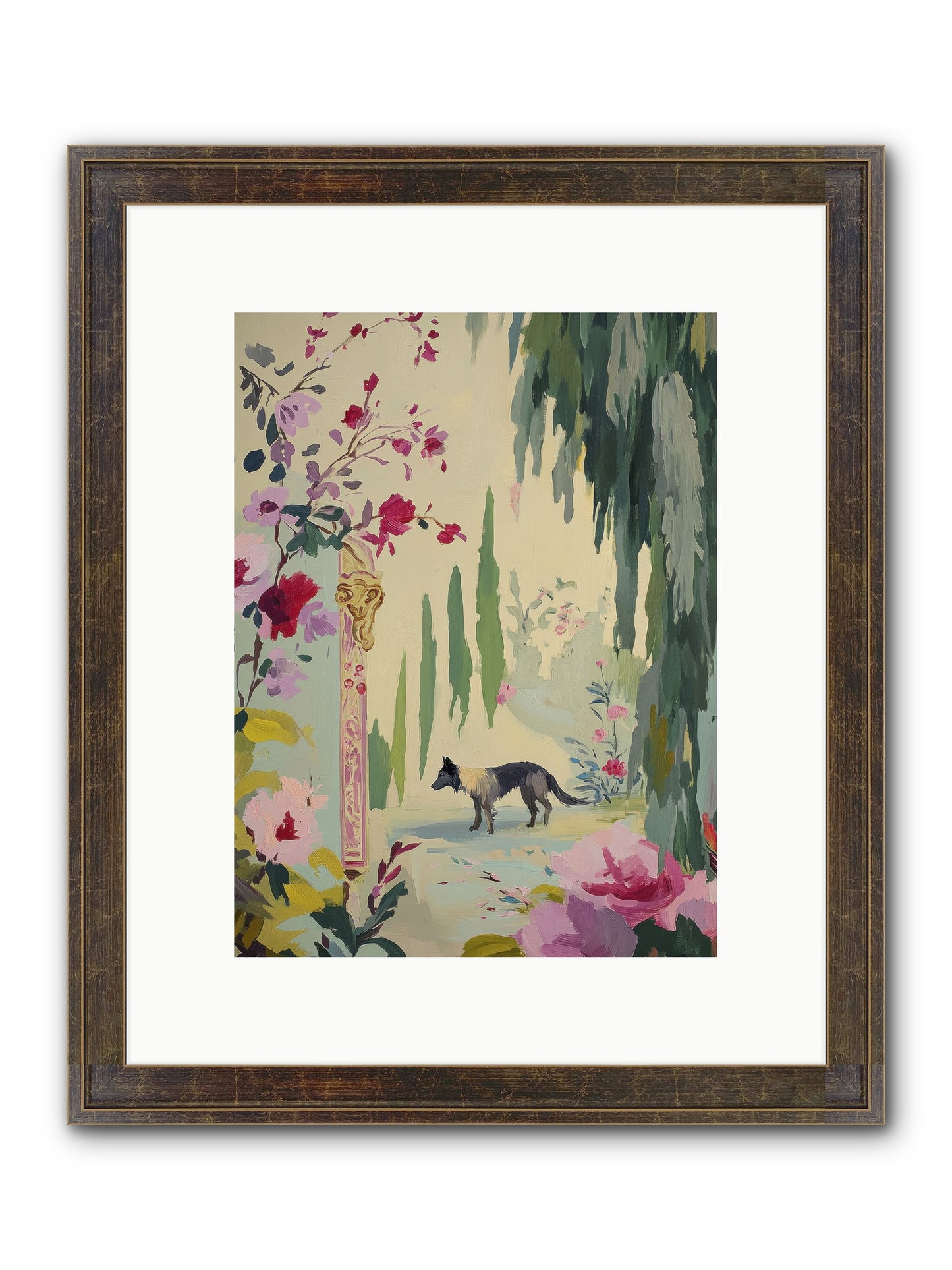 Primrose Field Framed Print - Slimwoods Black/Gold 9x12