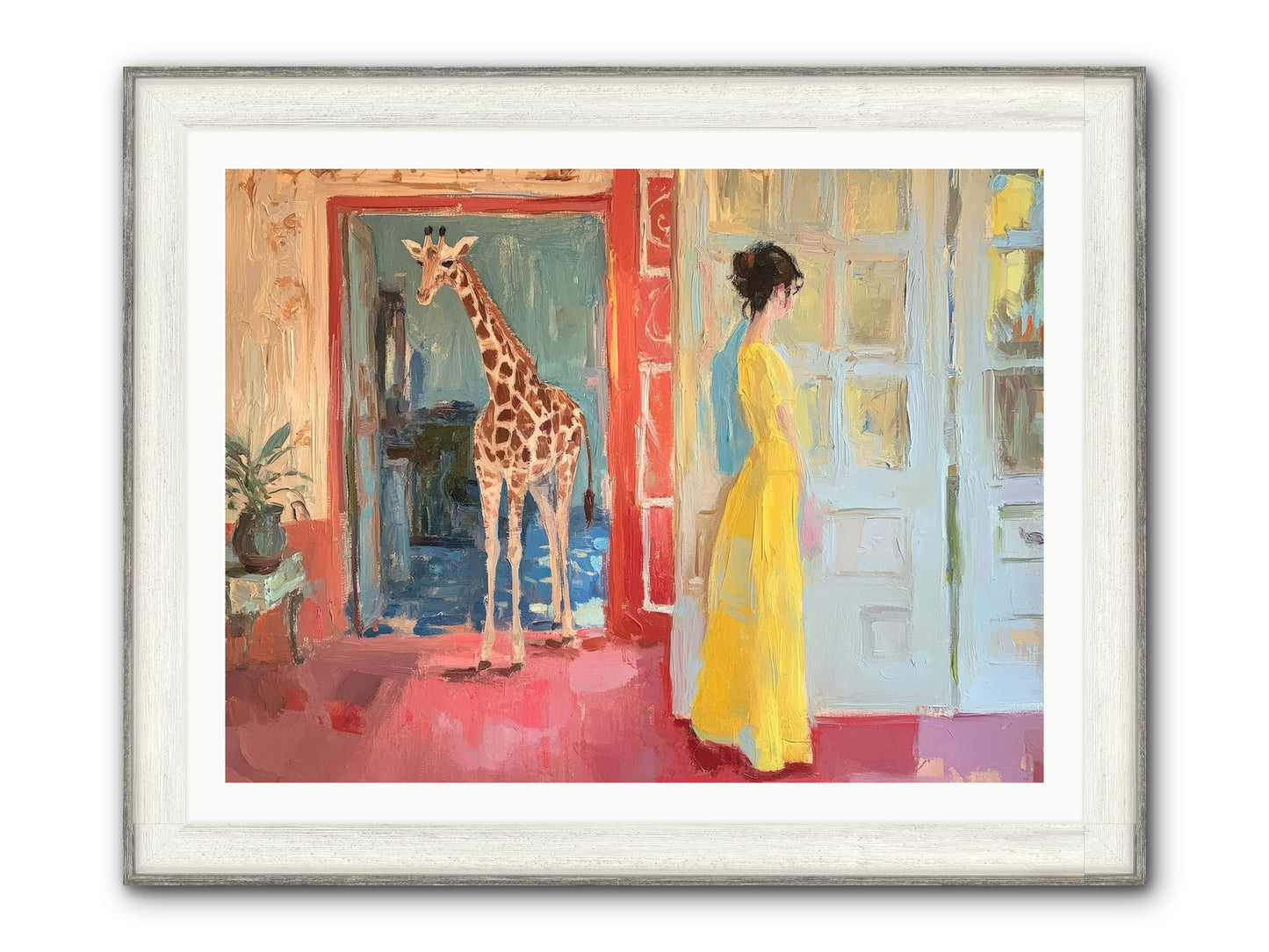 Primrose's Tall Tea Guest Framed Print - Driftwood White 40x30