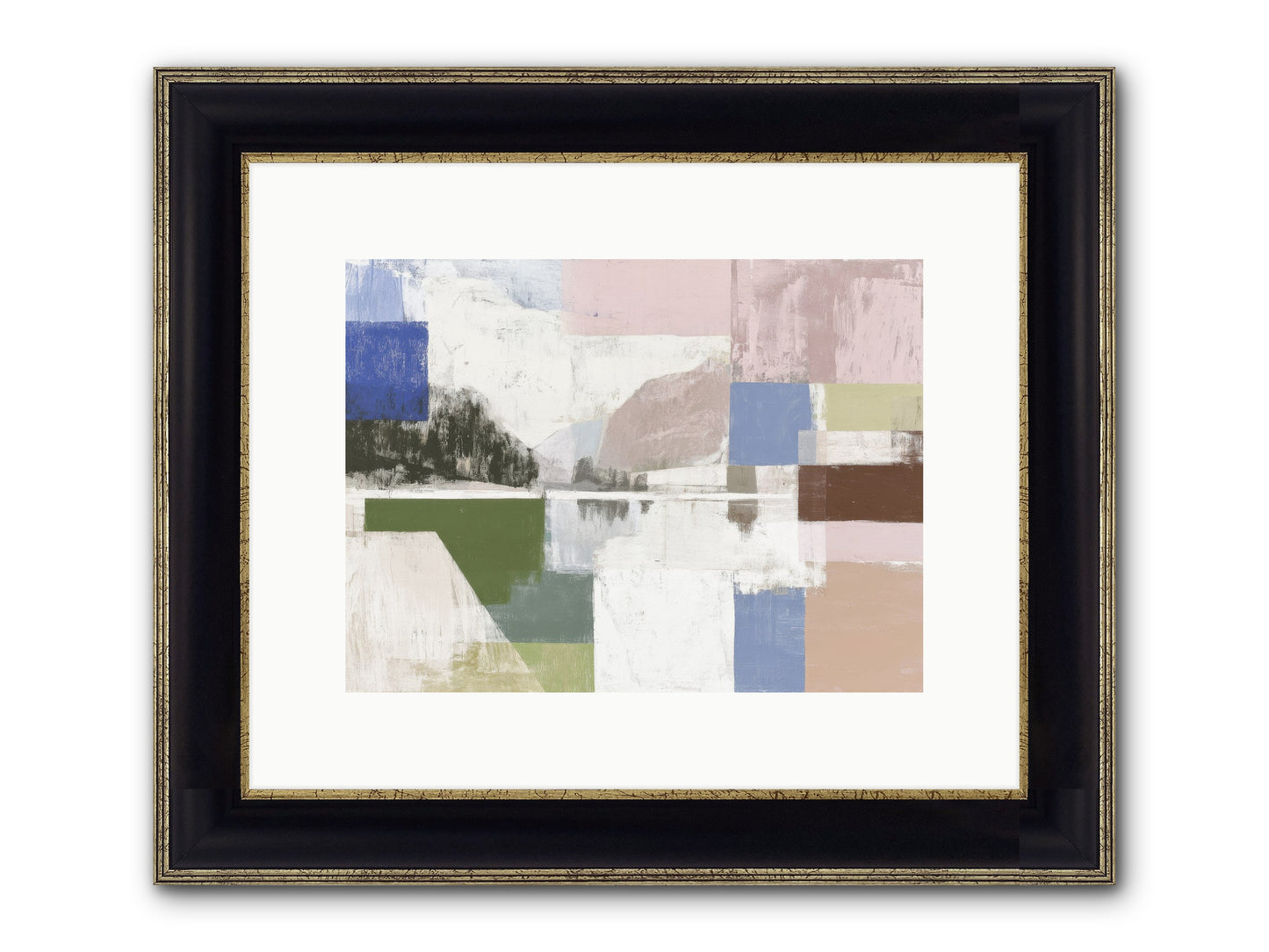 Prism Dusk No.1 Framed Print - Black & Gold 12x9